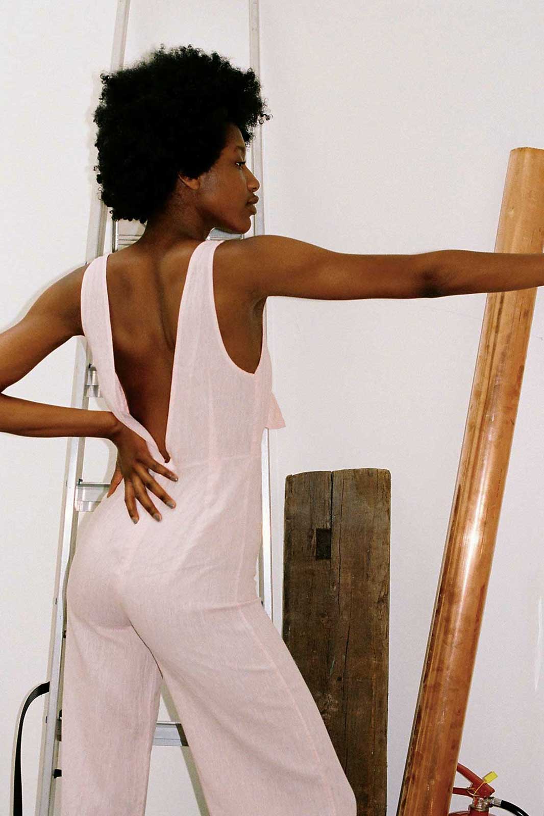 arkitaip Jumpsuits S / candy Gretl Linen Jumpsuit in candy - Sample