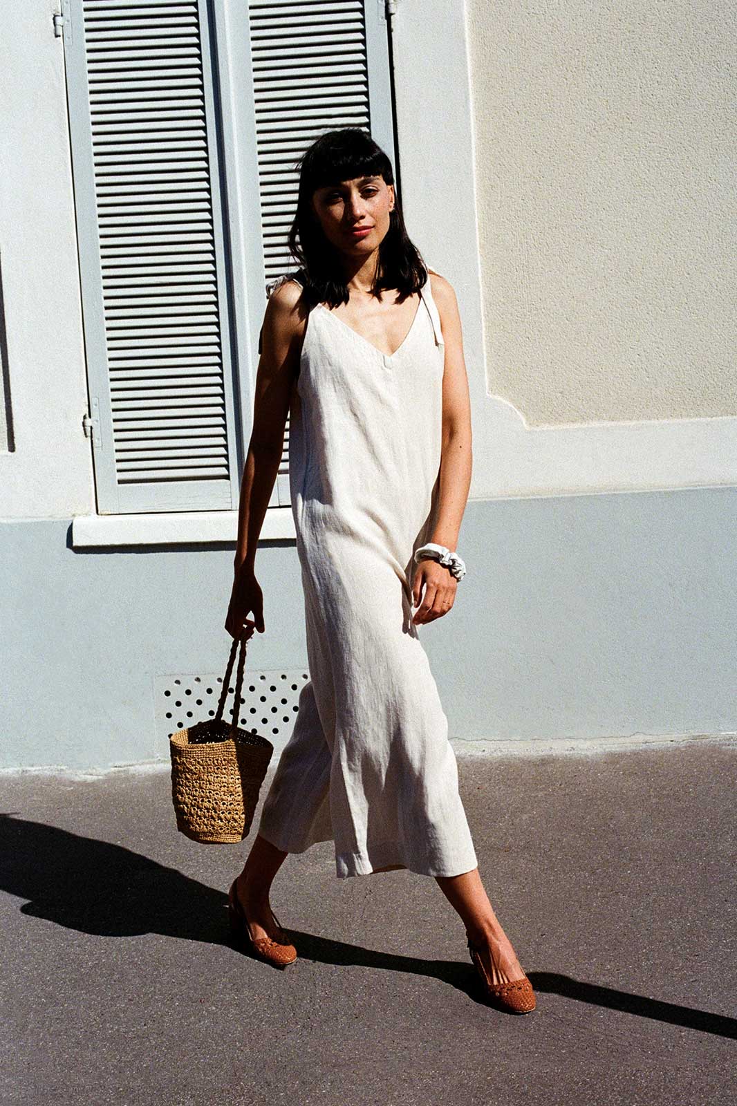 arkitaip Jumpsuits S/M / beige Chloe Linen Jumpsuit in beige