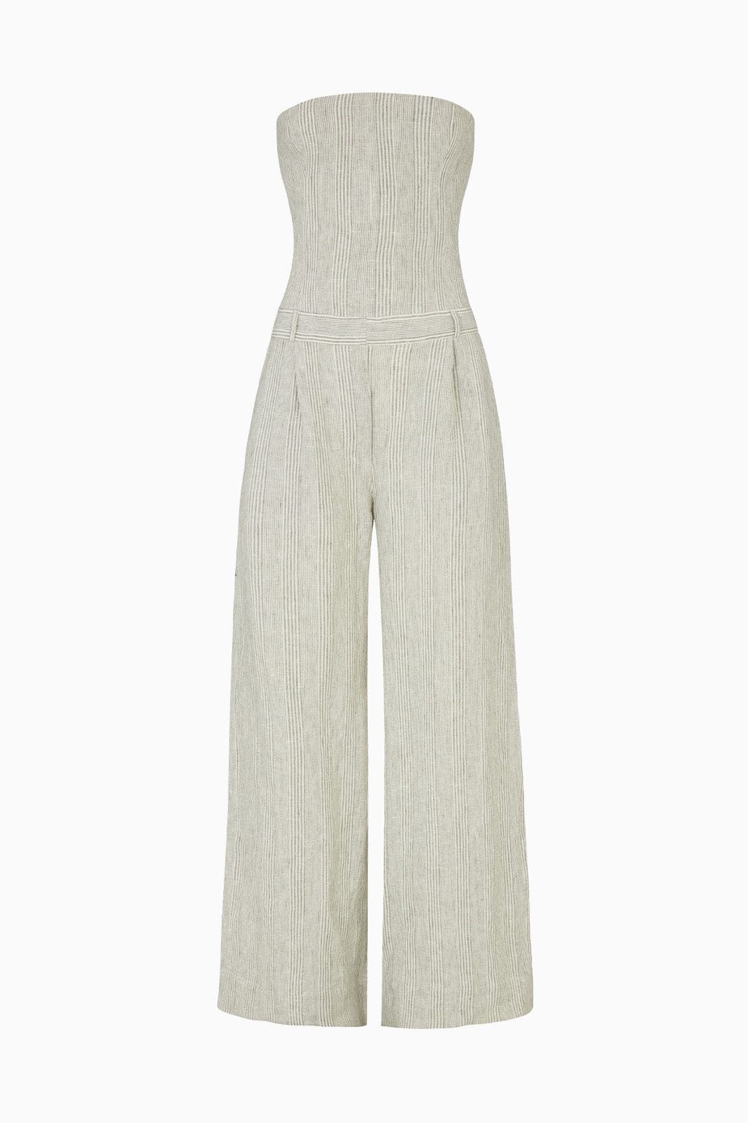 arkitaip Jumpsuits The Maggie Bandeau Jumpsuit in striped olive green