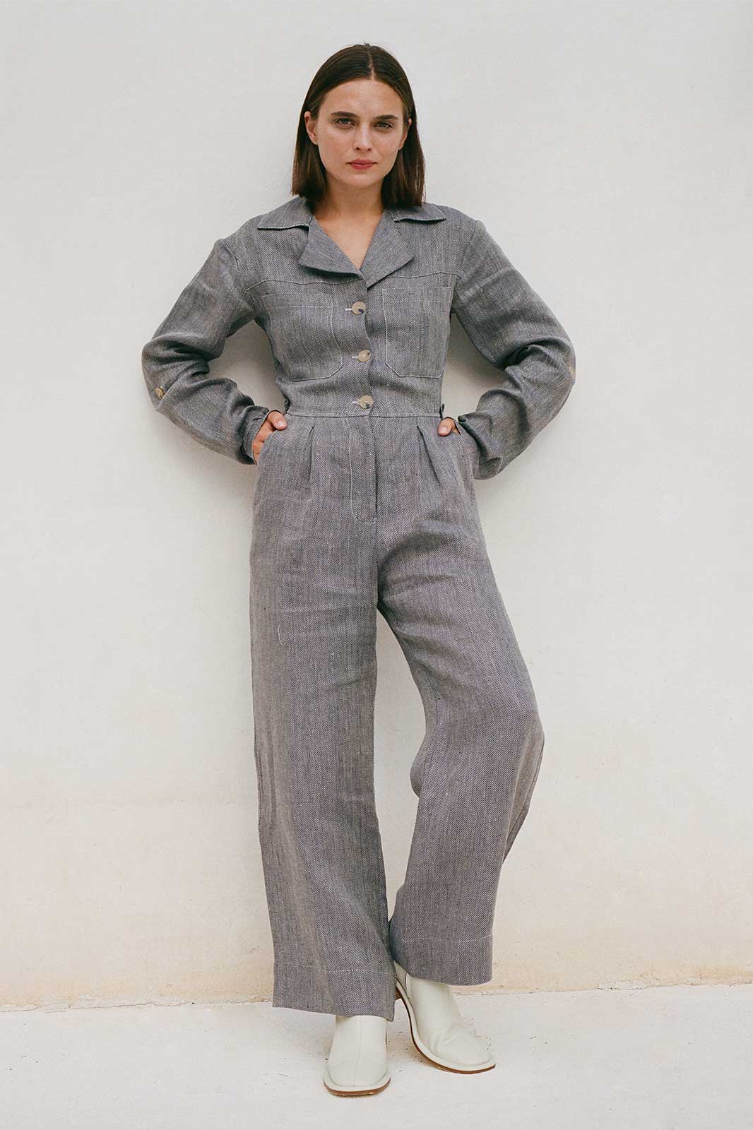 arkitaip Jumpsuits The Serra Boiler Suit in denim blue - Sample