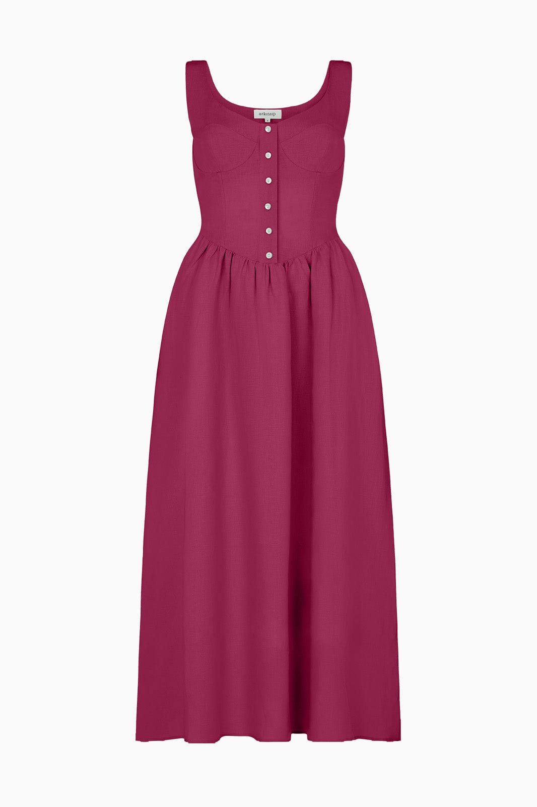 arkitaip Maxi Dresses The Allegra Bustier Maxi Dress in berry