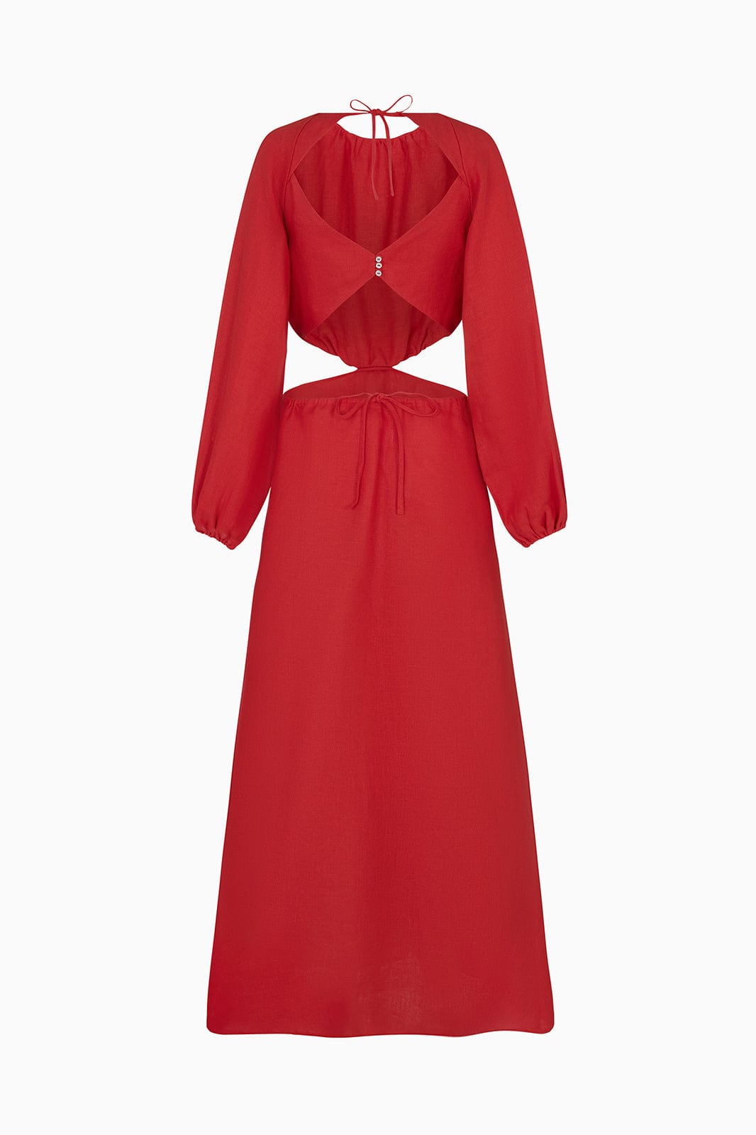 arkitaip Maxi Dresses The Emilia Cut-Out Maxi Dress in red