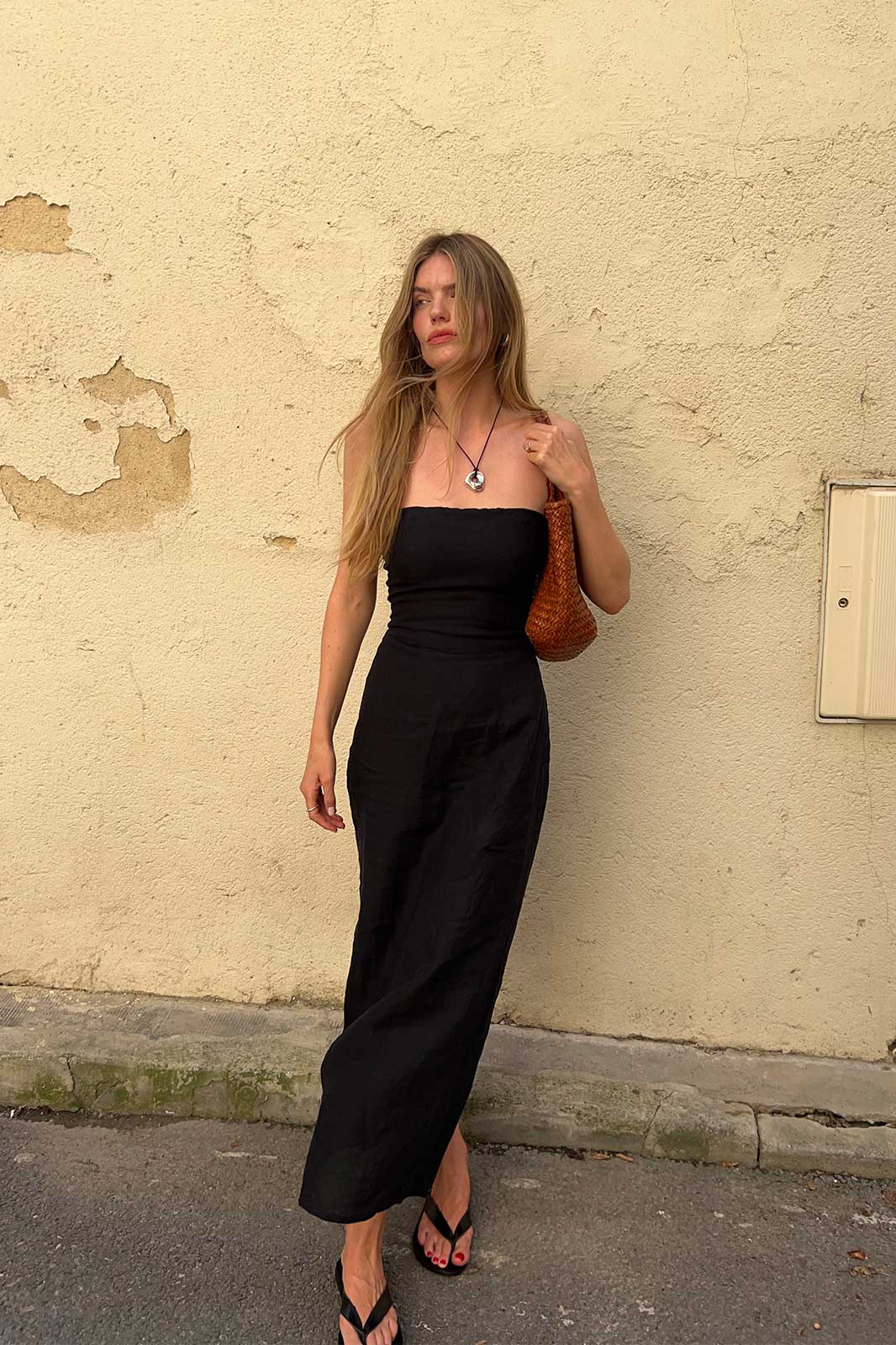 arkitaip Maxi Dresses The Frances Bandeau Dress in black