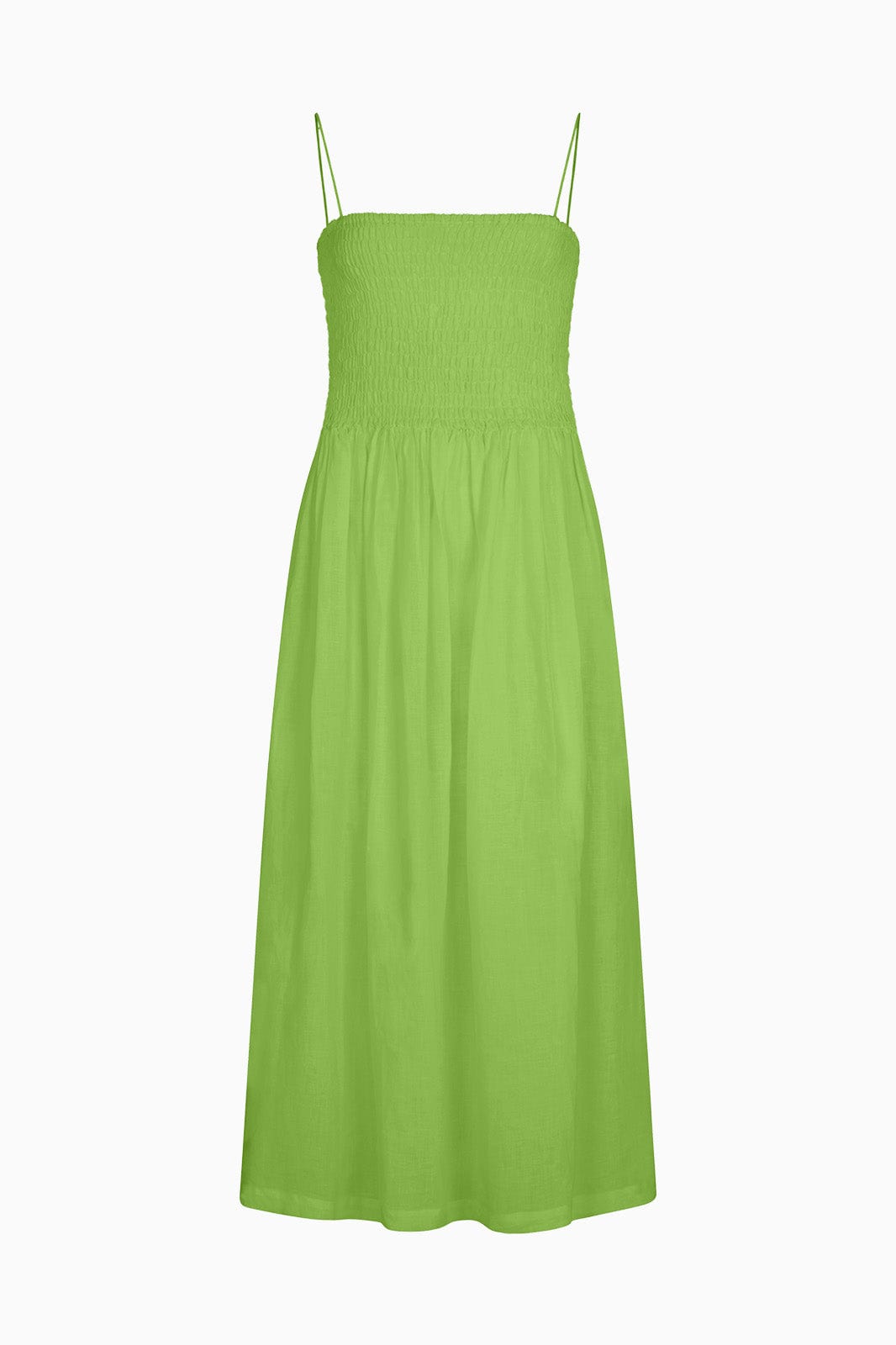 arkitaip Maxi Dresses The Harlow Smocked Maxi Dress in apple green