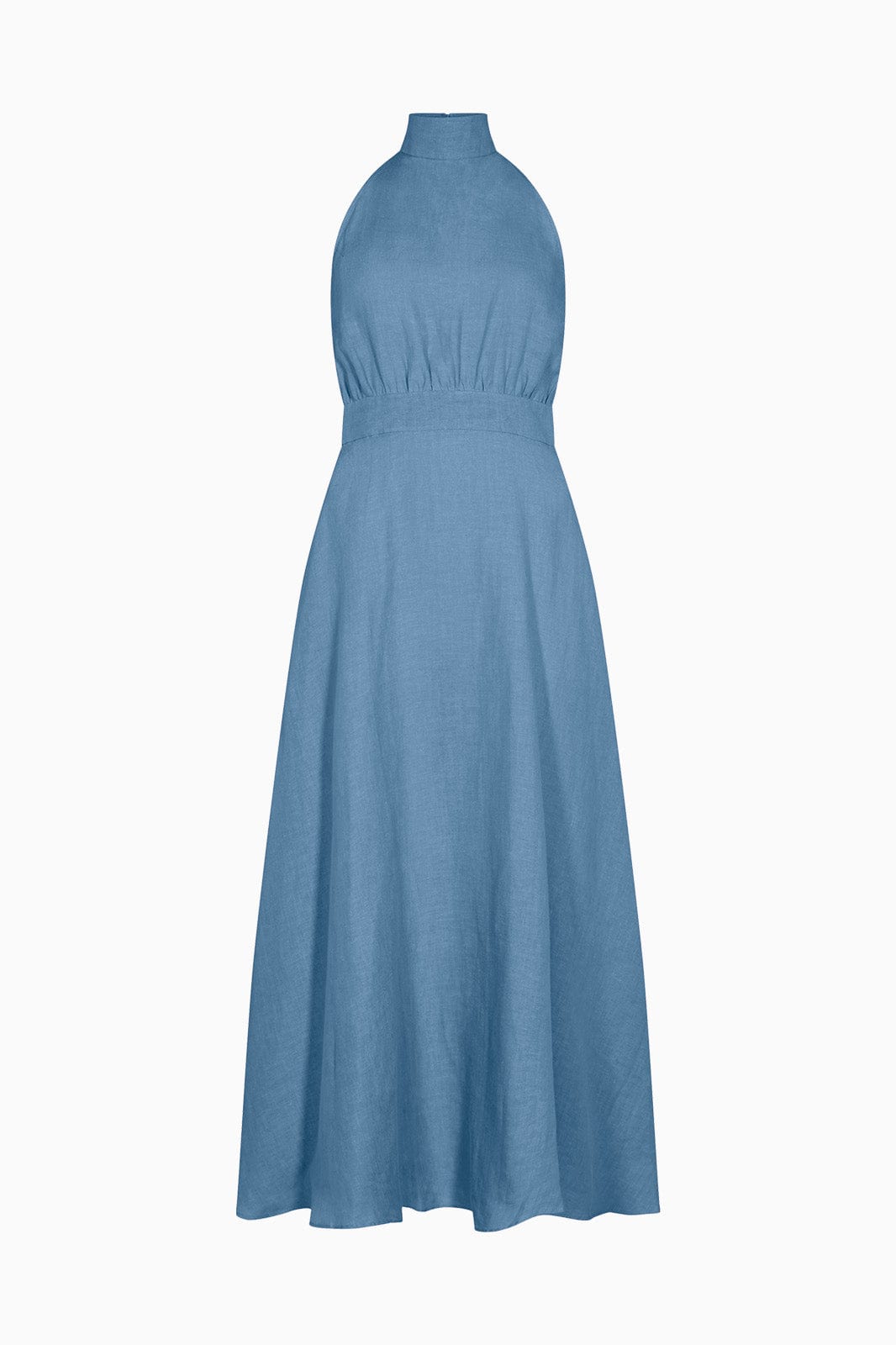 arkitaip Maxi Dresses The Isi Halterneck Dress in poppy blue