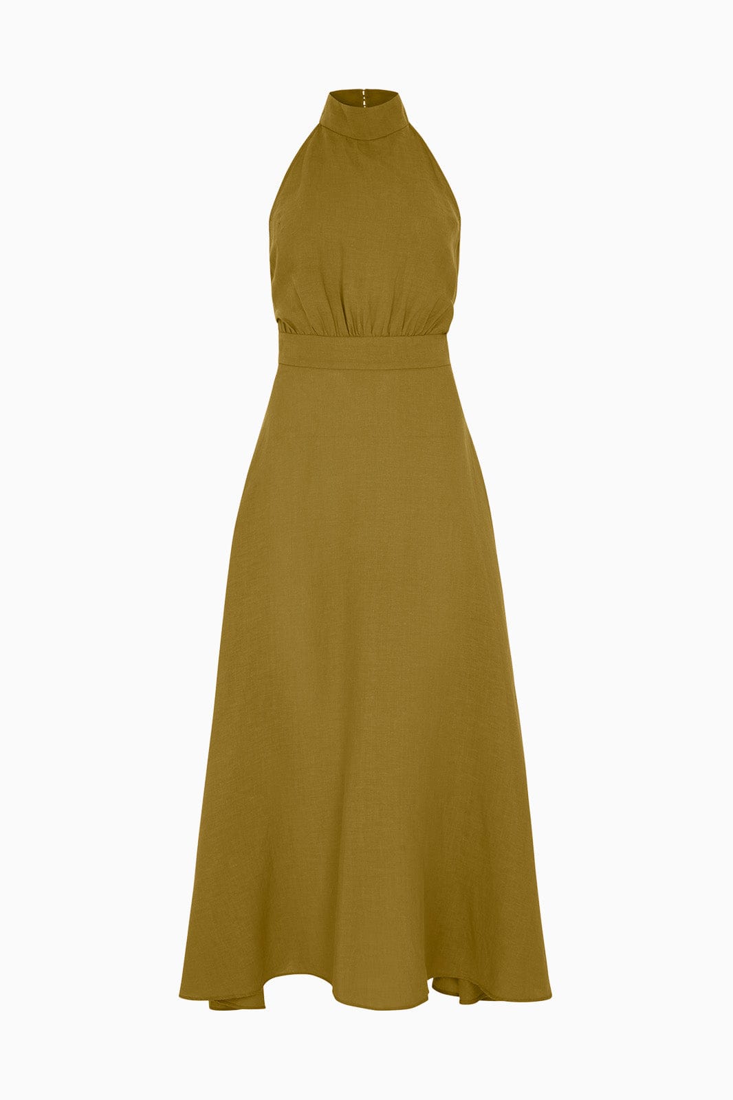 arkitaip Maxi Dresses The Isi Halterneck Dress in Willow Green