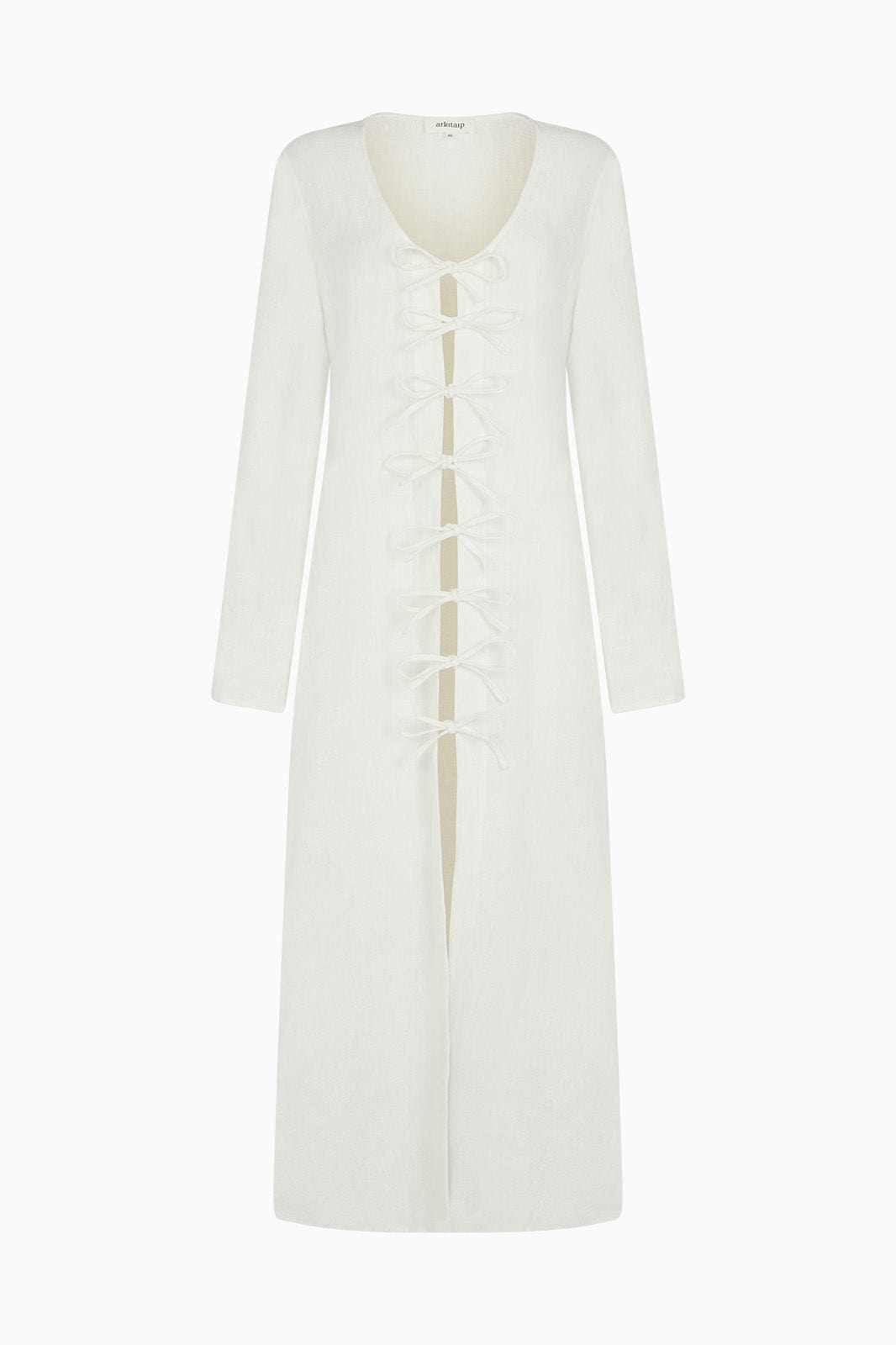 arkitaip Maxi Dresses The Michi Maxi Kaftan in off-white