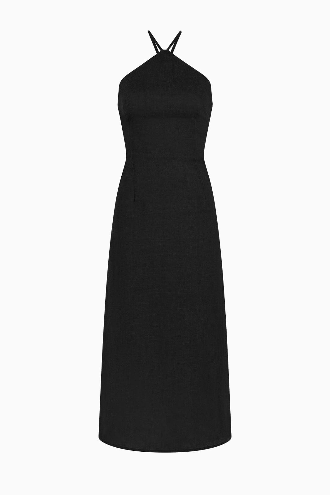 arkitaip Maxi Dresses The Rita Halterneck Dress in black