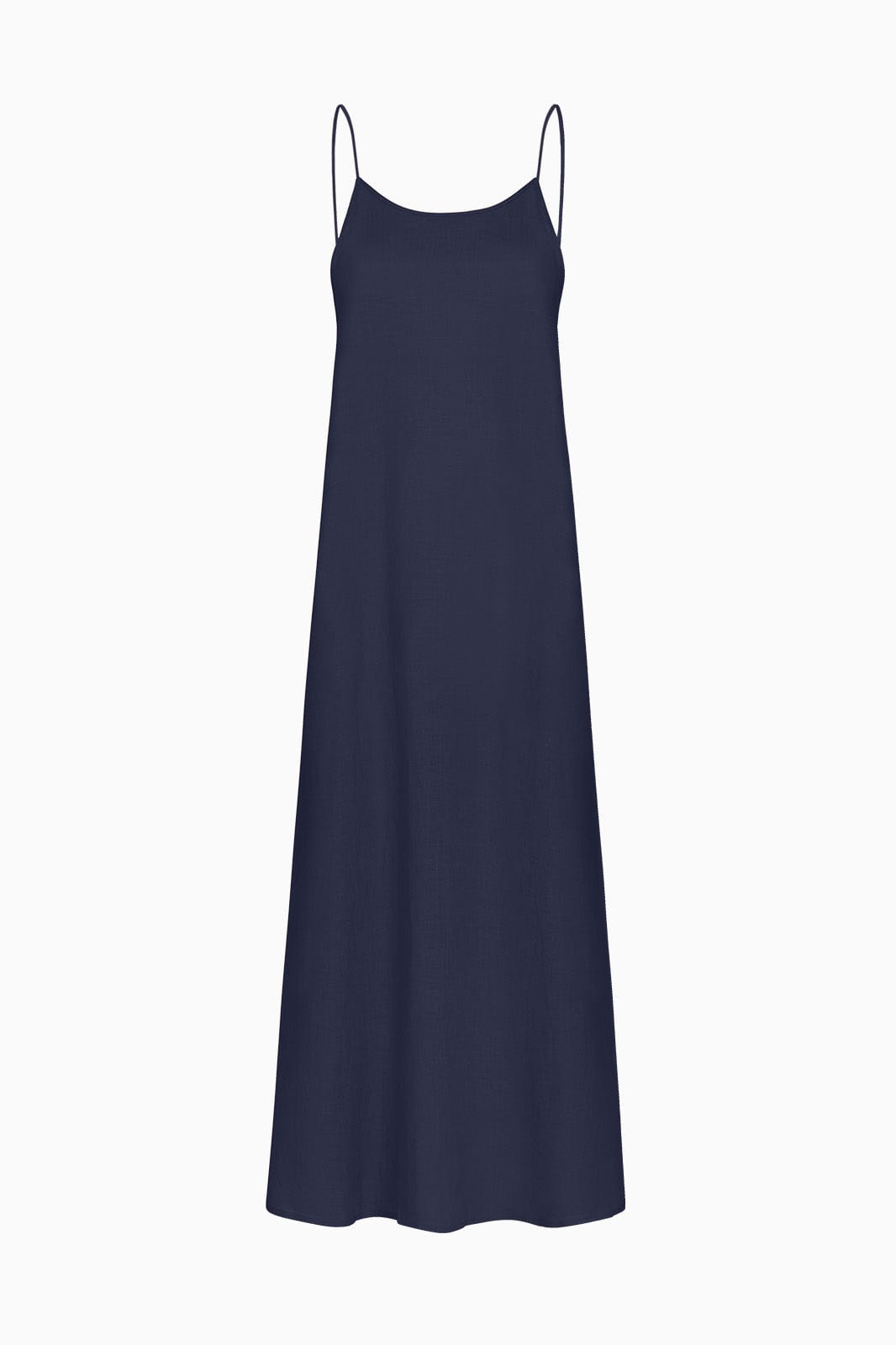 arkitaip Maxi Dresses The Trude Linen Slip Dress in navy blue