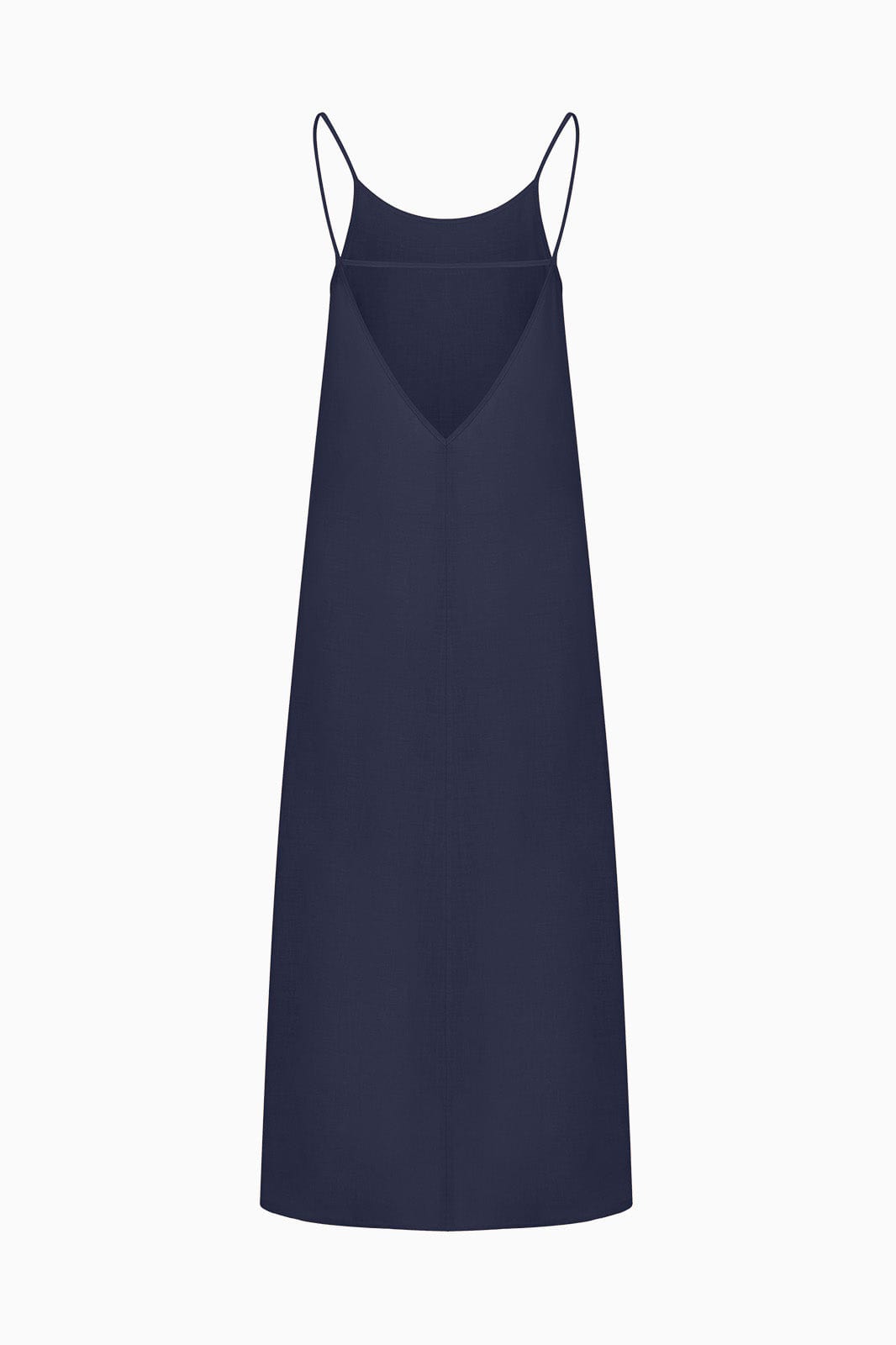 arkitaip Maxi Dresses The Trude Linen Slip Dress in navy blue