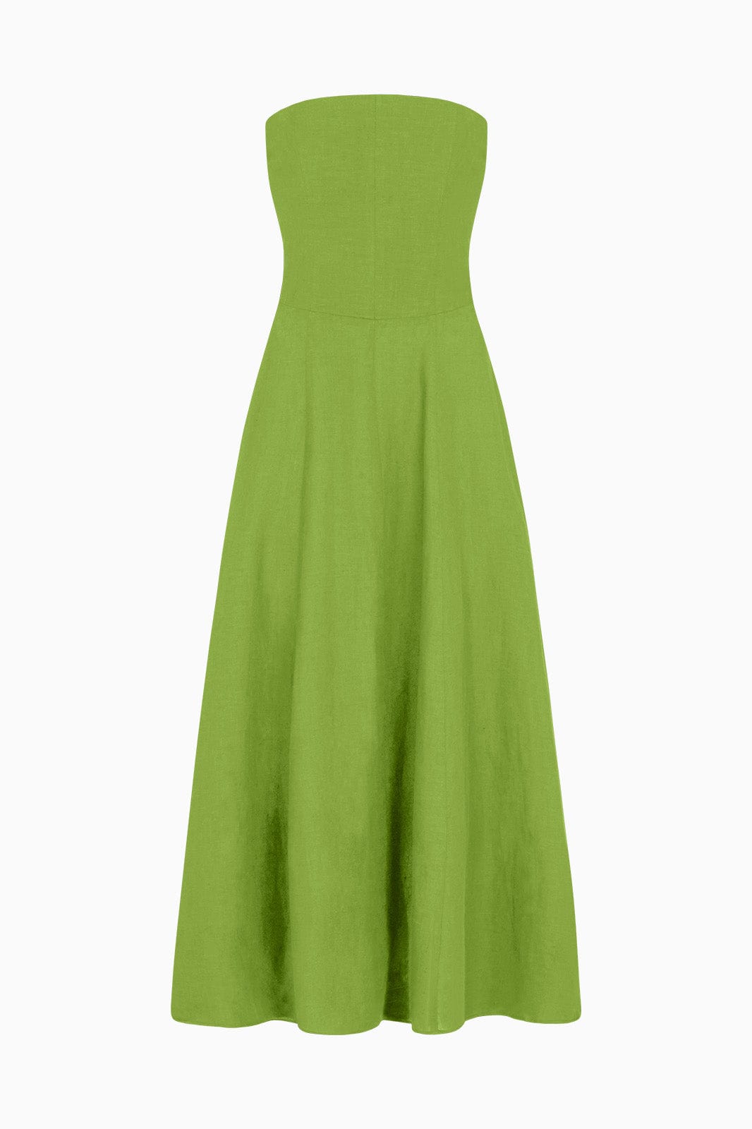 arkitaip Mini Dresses The Chiara Maxi Bandeau Dress in apple green