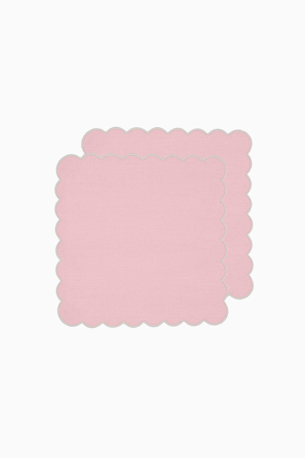 arkitaip Napkins Zero-Waste Scalloped Linen Napkins bubblegum pink - Set of 2