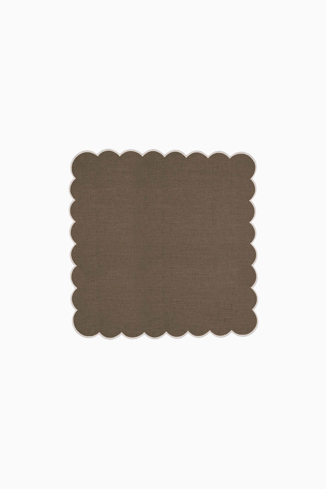 arkitaip Napkins Zero-Waste Scalloped Linen Napkins mocha - Set of 2
