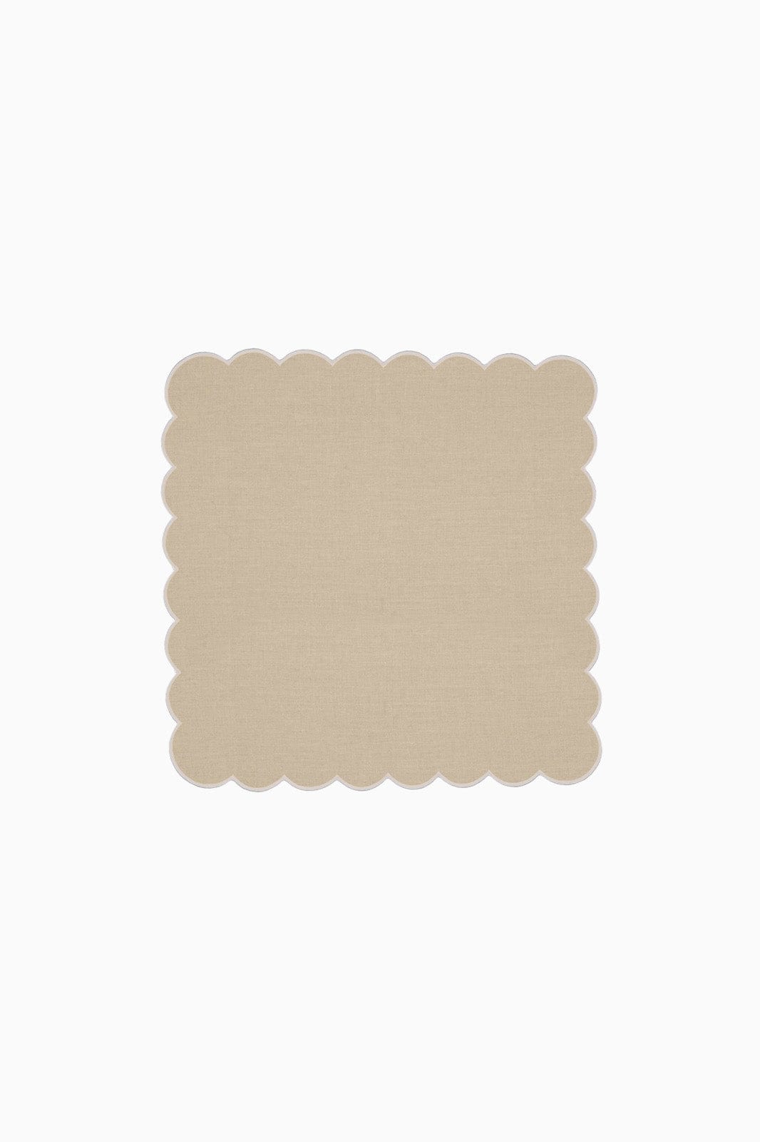 arkitaip Napkins Zero-Waste Scalloped Linen Napkins oatmeal - Set of 2