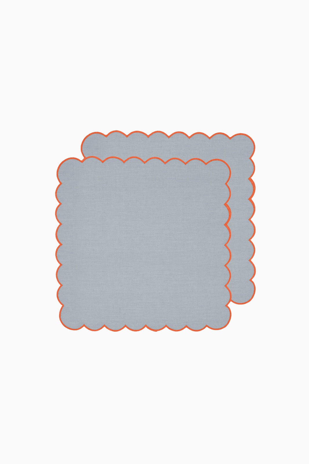 arkitaip Napkins Zero-Waste Scalloped Linen Napkins sky blue - Set of 2