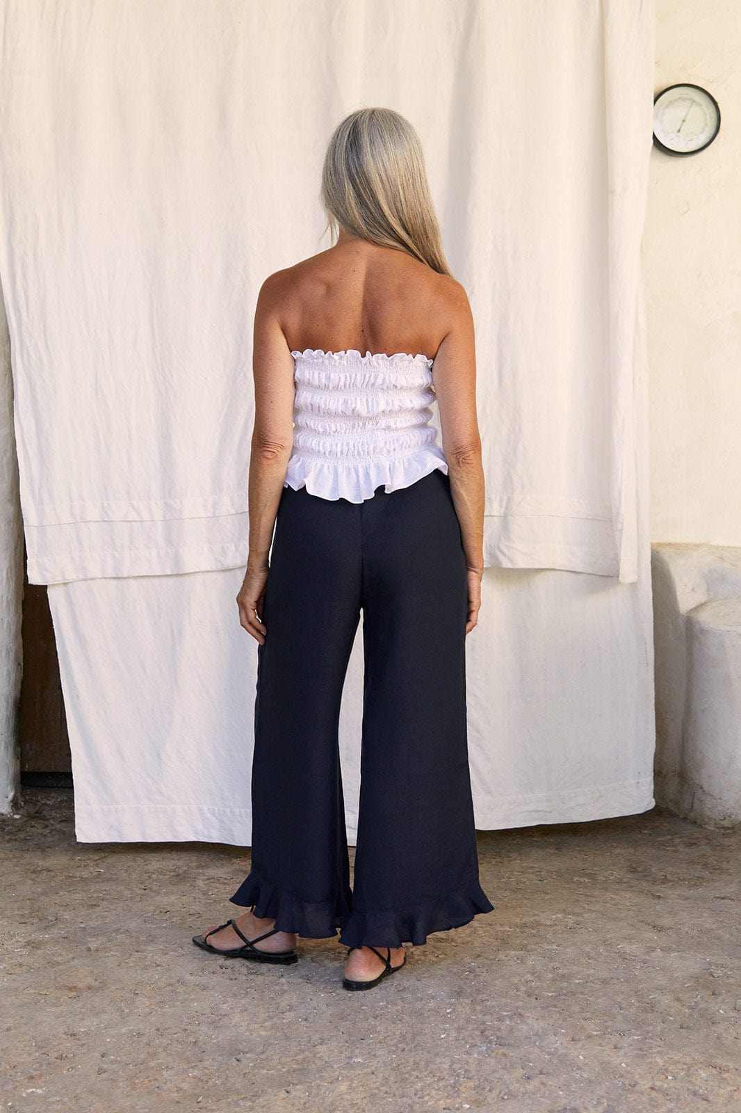 arkitaip OS / white The Milou Smocked Tube Top in white - Sample