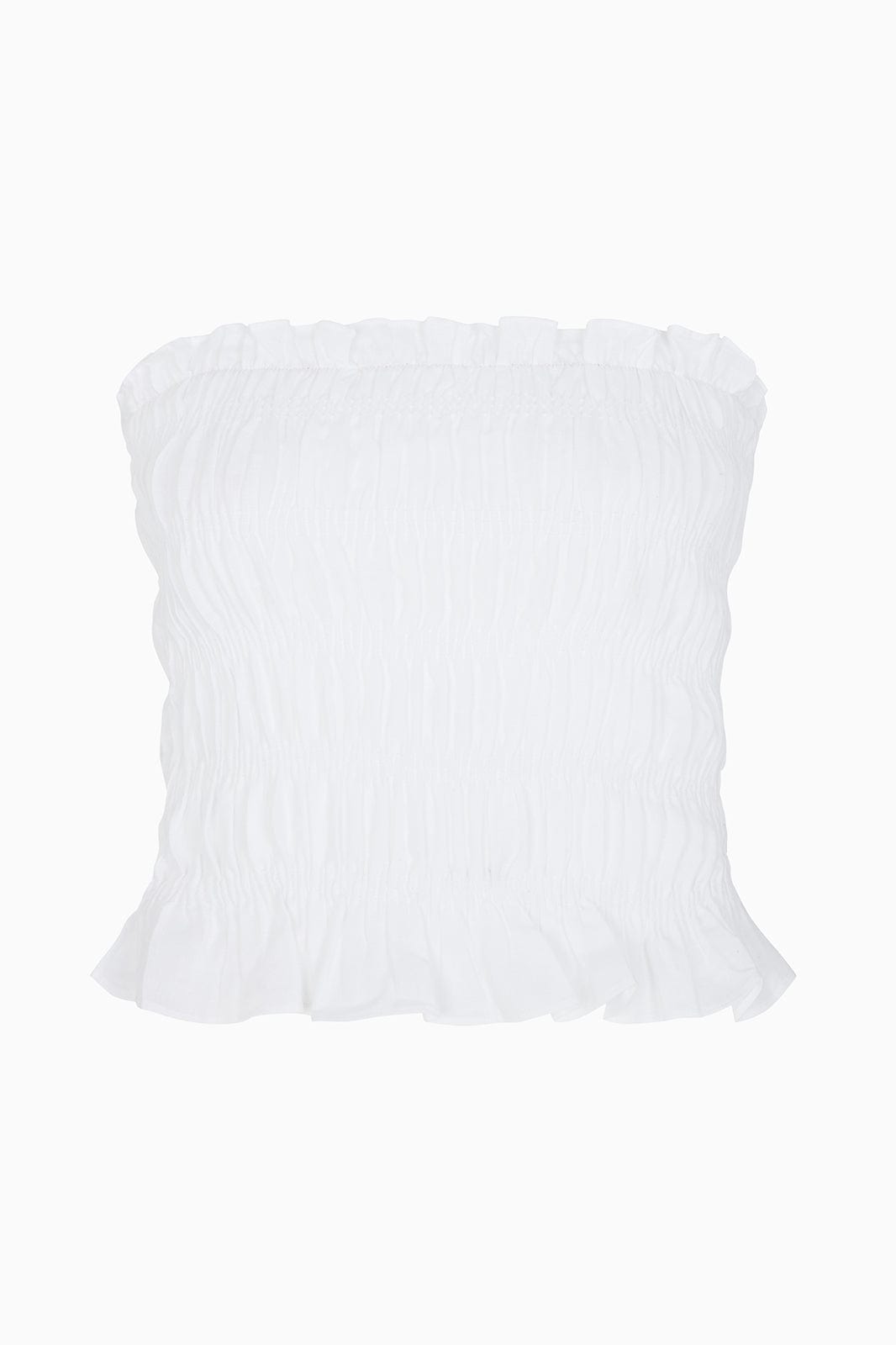 arkitaip OS / white The Milou Smocked Tube Top in white - Sample