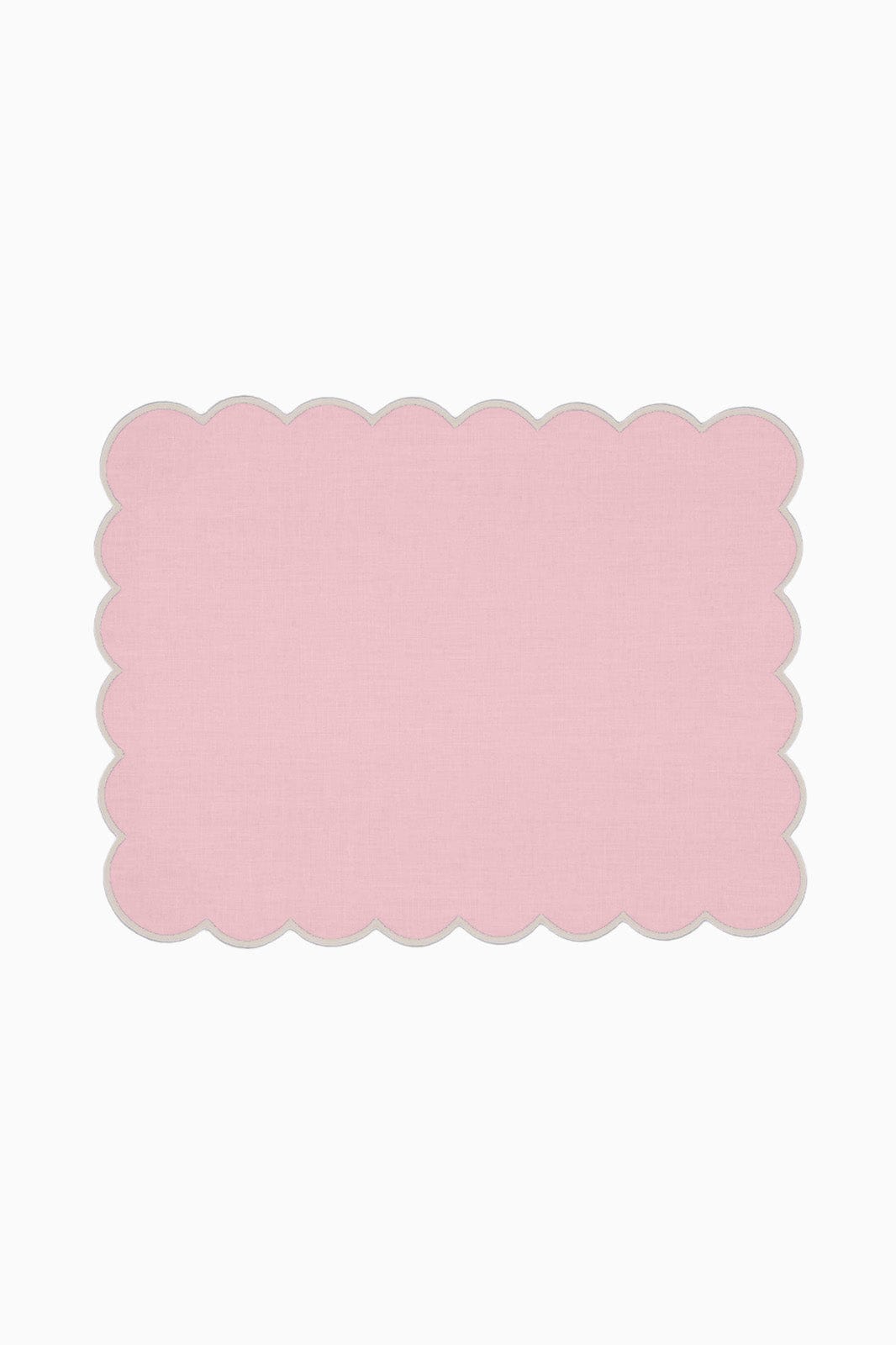 arkitaip Placemat Zero-Waste Scalloped Linen Placemats bubblegum pink - Set of 2