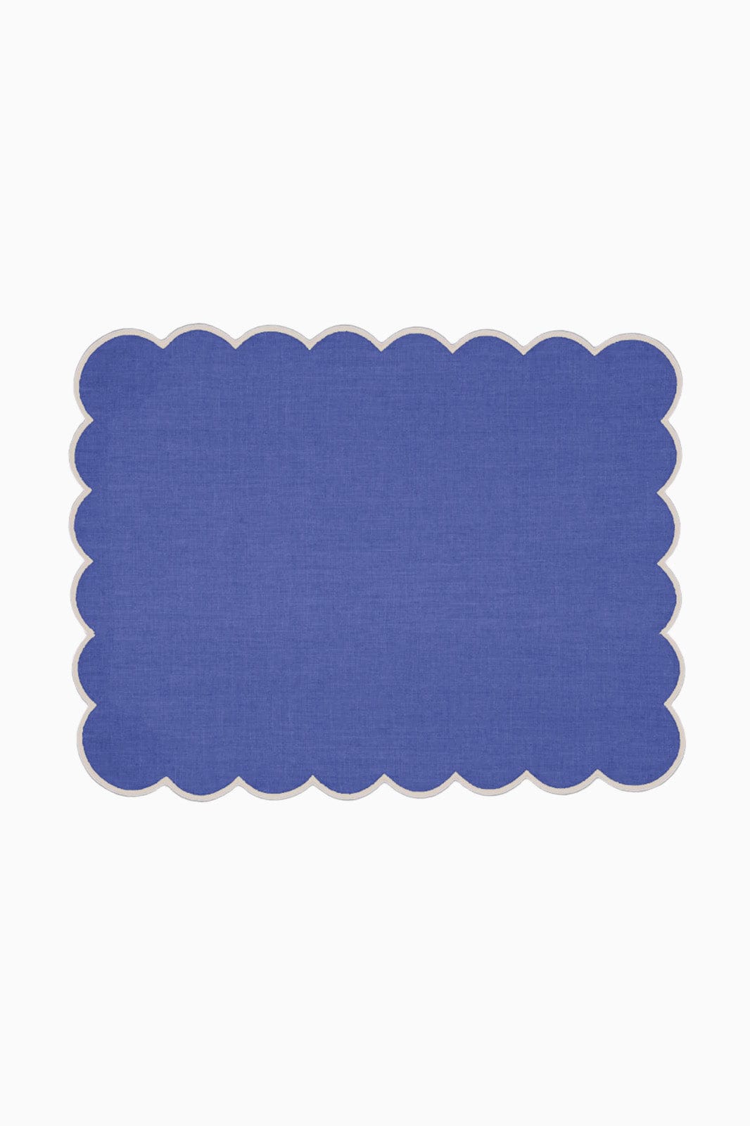 arkitaip Placemat Zero-Waste Scalloped Linen Placemats klein blue - Set of 2