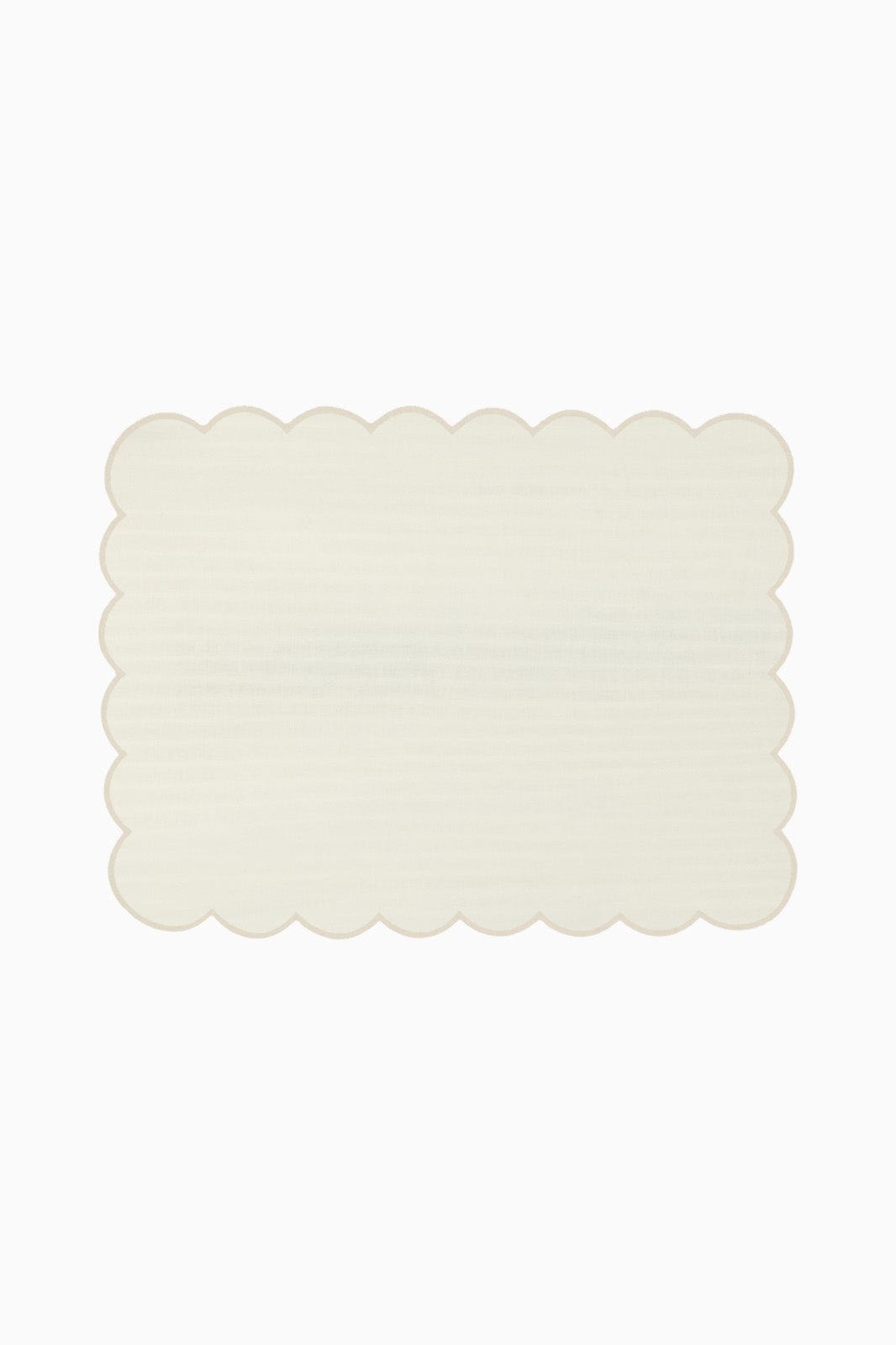 arkitaip Placemat Zero-Waste Scalloped Linen Placemats off-white - Set of 2