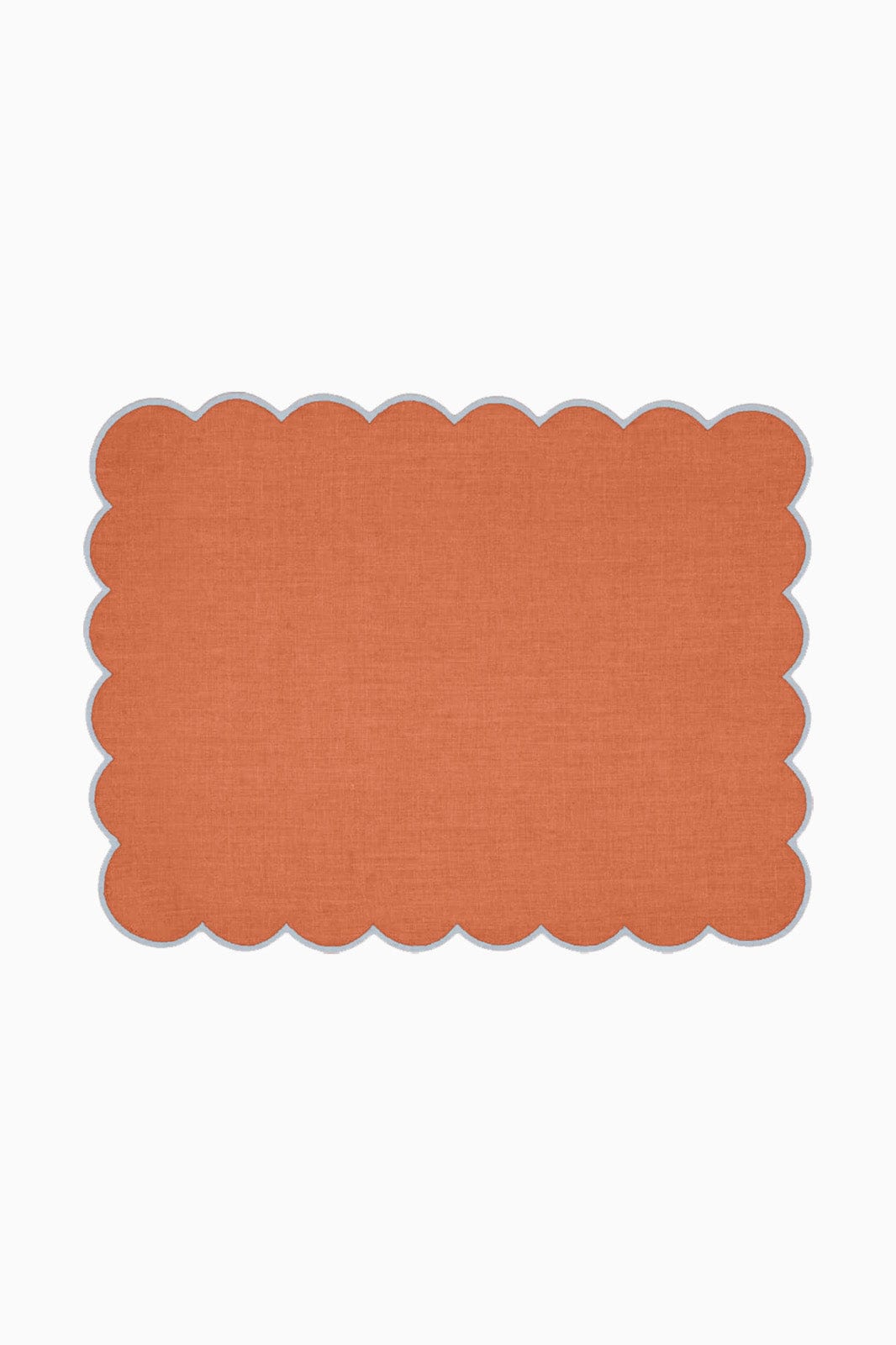 arkitaip Placemat Zero-Waste Scalloped Linen Placemats tangerine - Set of 2