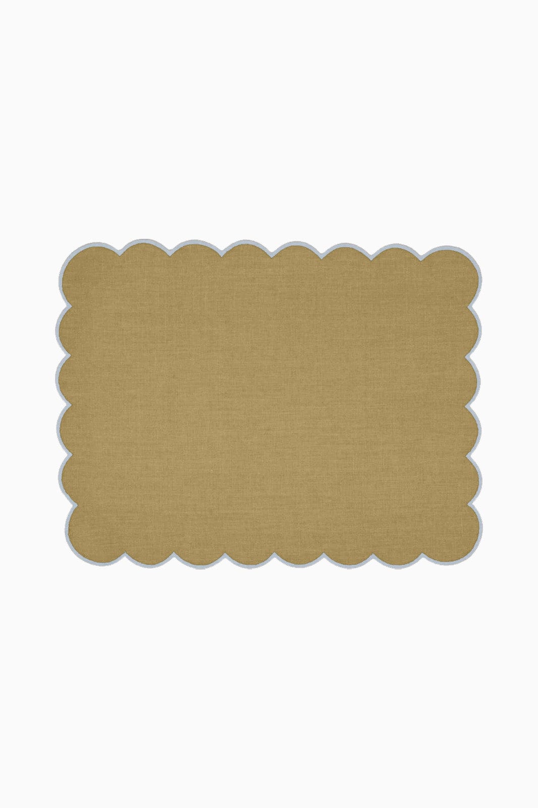 arkitaip Placemat Zero-Waste Scalloped Linen Placemats willow green - Set of 2
