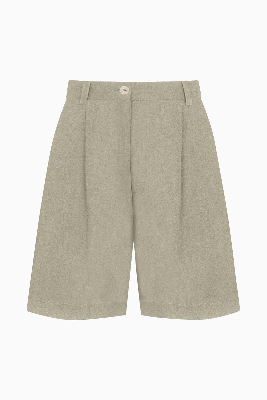 arkitaip Shorts The Sienna Pleated Shorts in oatmeal
