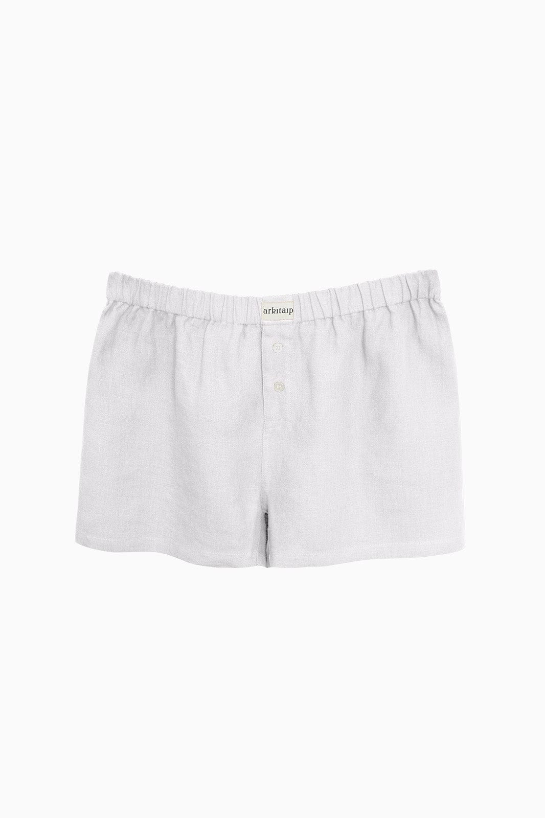 arkitaip Shorts XS / White The Ella Unisex Linen Boxer Shorts