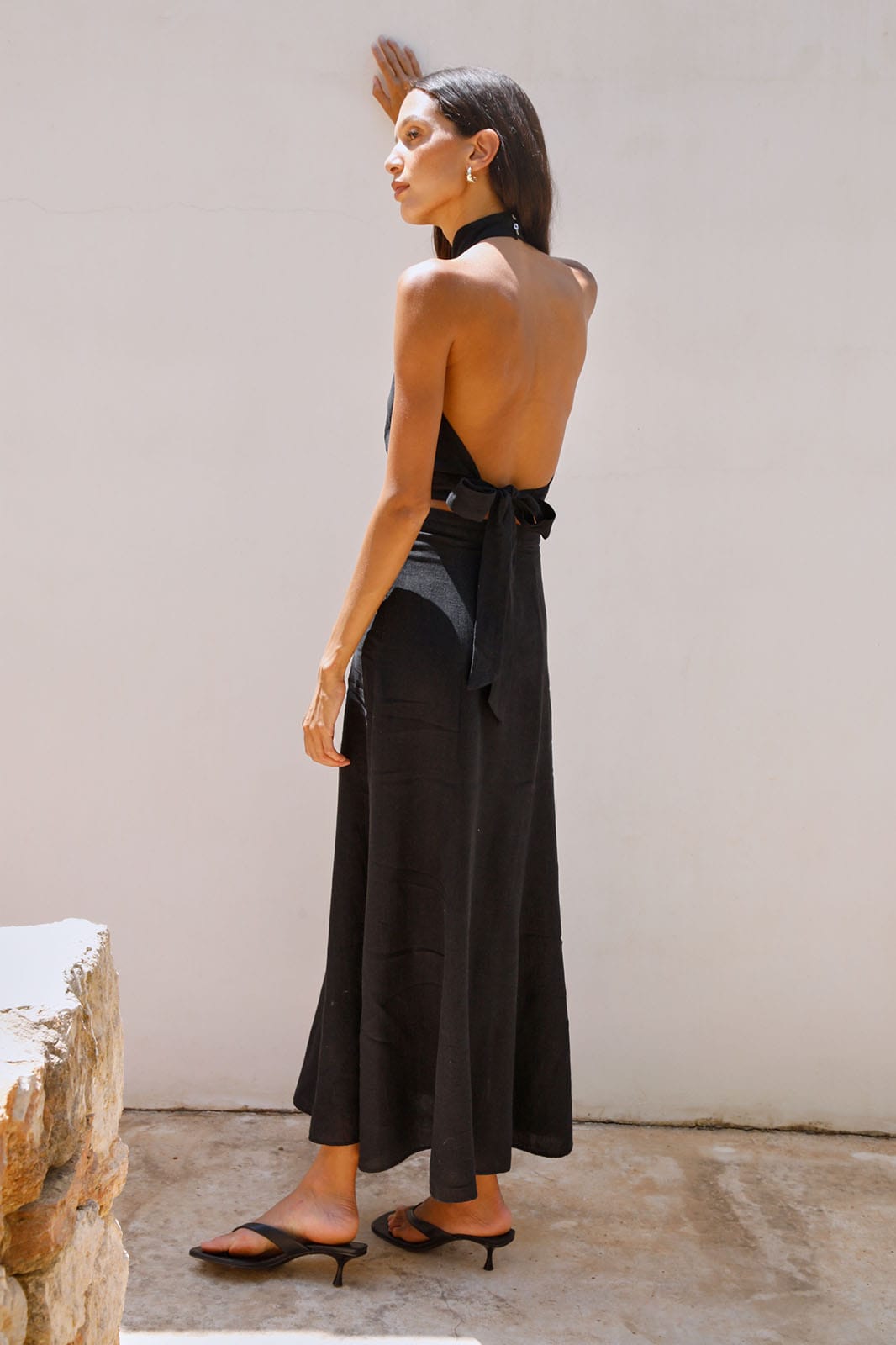 arkitaip Skirts The Arabella Bias-Cut Maxi Skirt in black