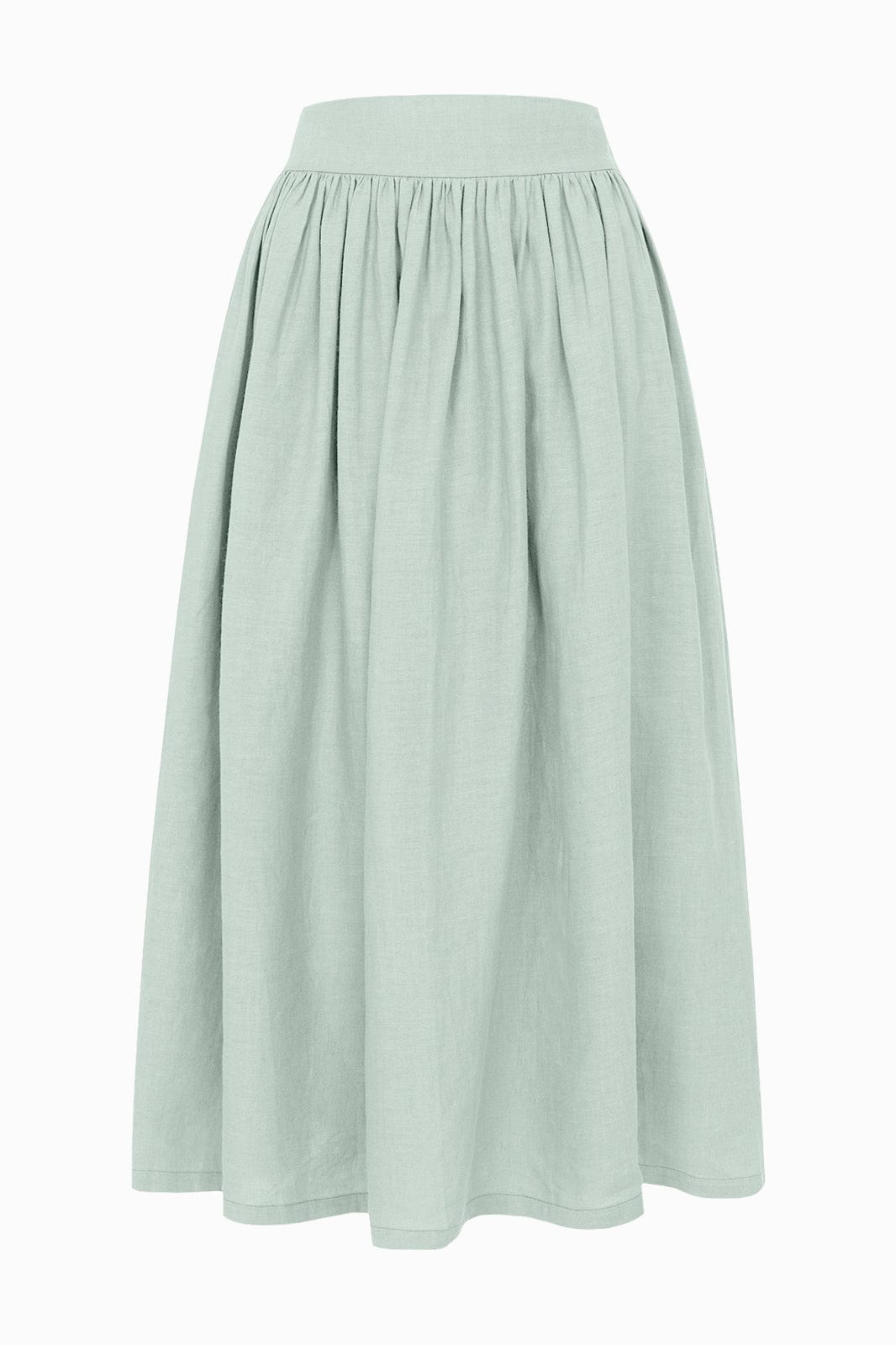 arkitaip Skirts The Paulina Midi Skirt in mint