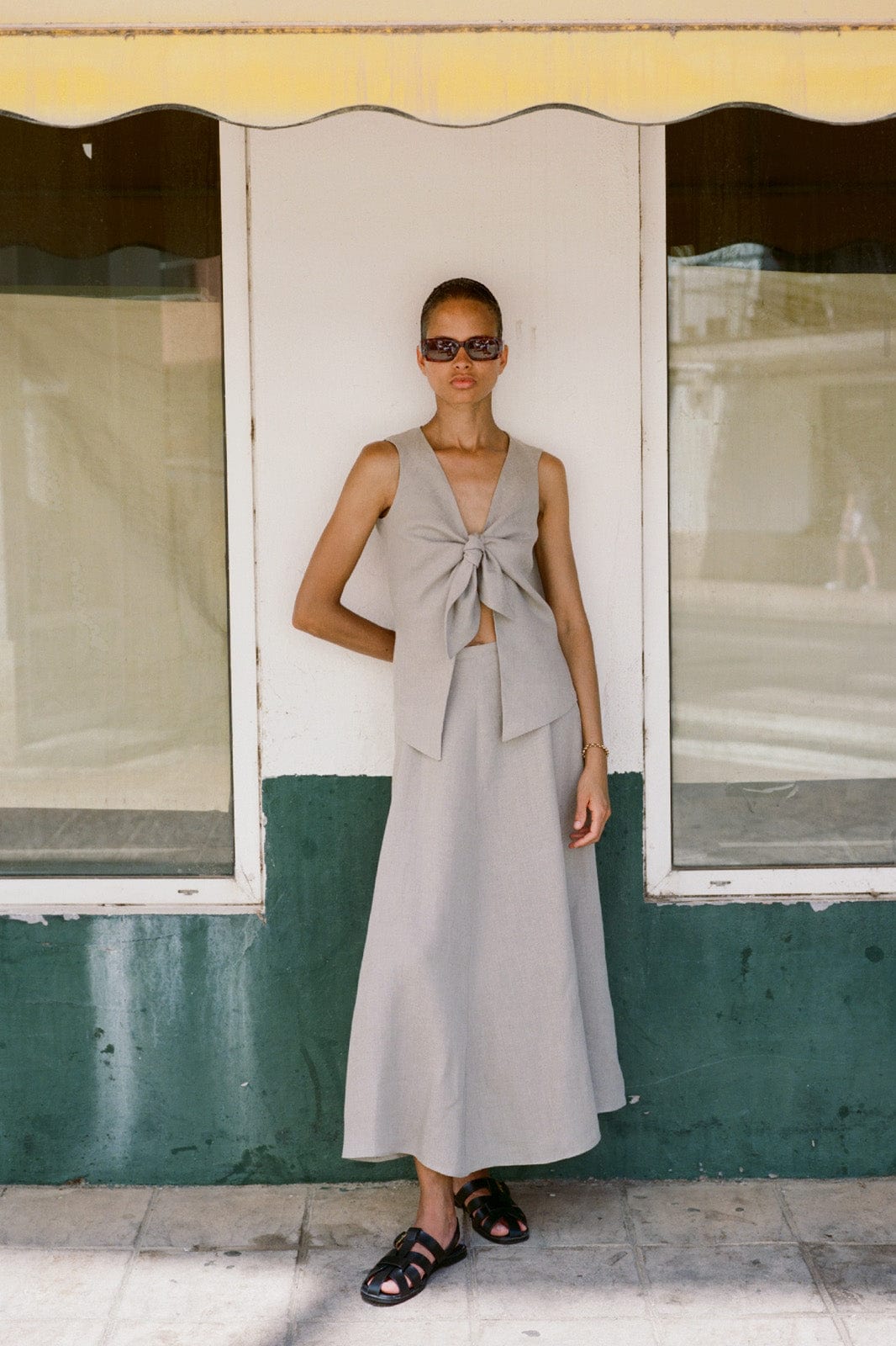 arkitaip Skirts The Poppy Flowing Maxi Skirt in oatmeal