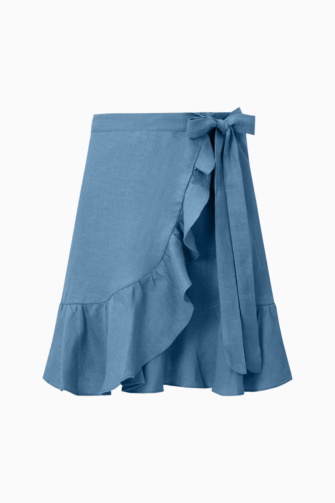 arkitaip Skirts The Sharon Ruffled Mini Skirt in poppy blue