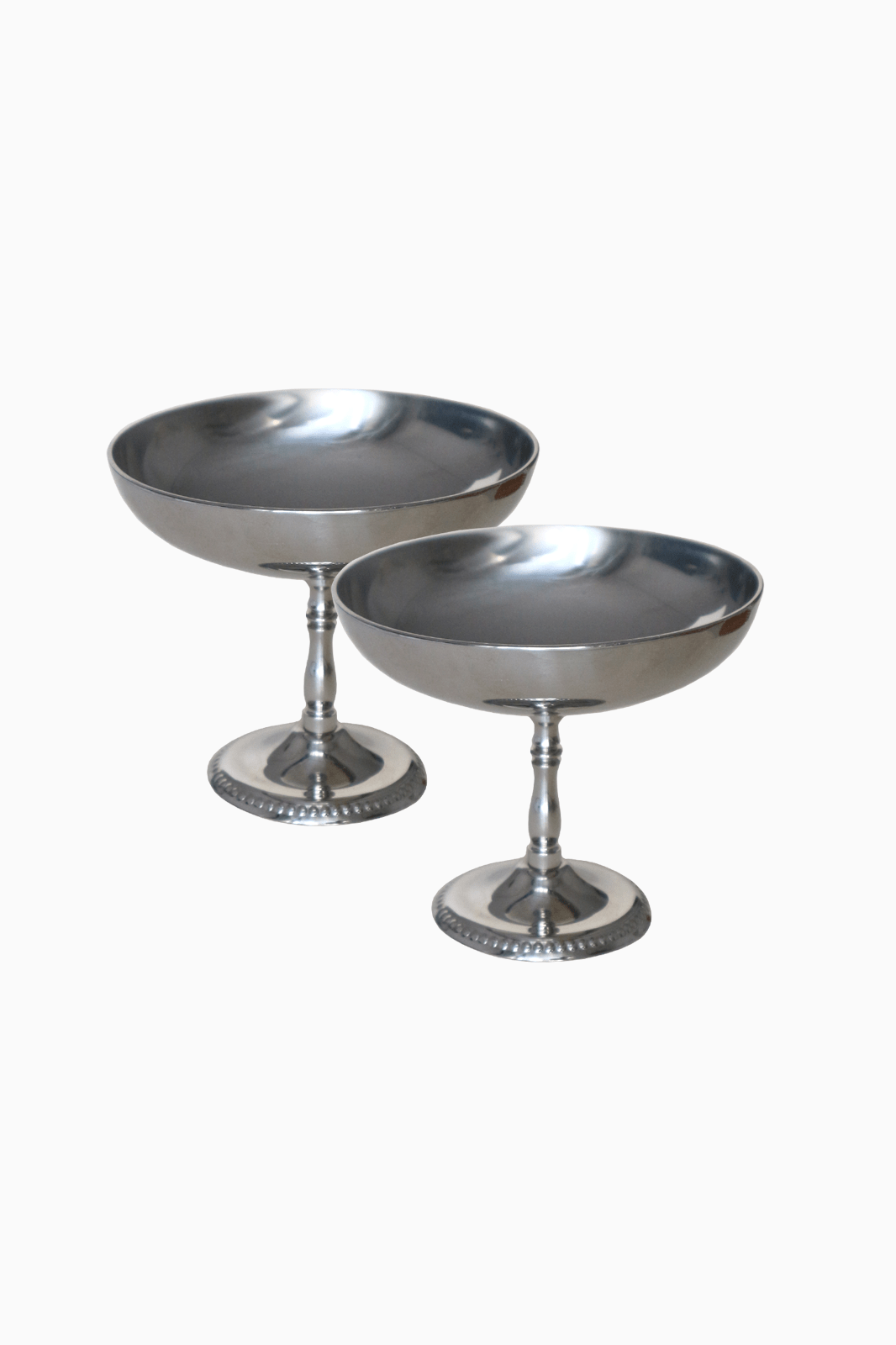 arkitaip table Set of 2 Vintage Stainless Steel Ice Cream Cups
