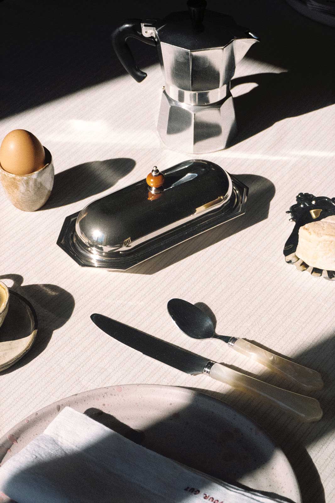 arkitaip table Vintage Stainless Steel Butter Dish