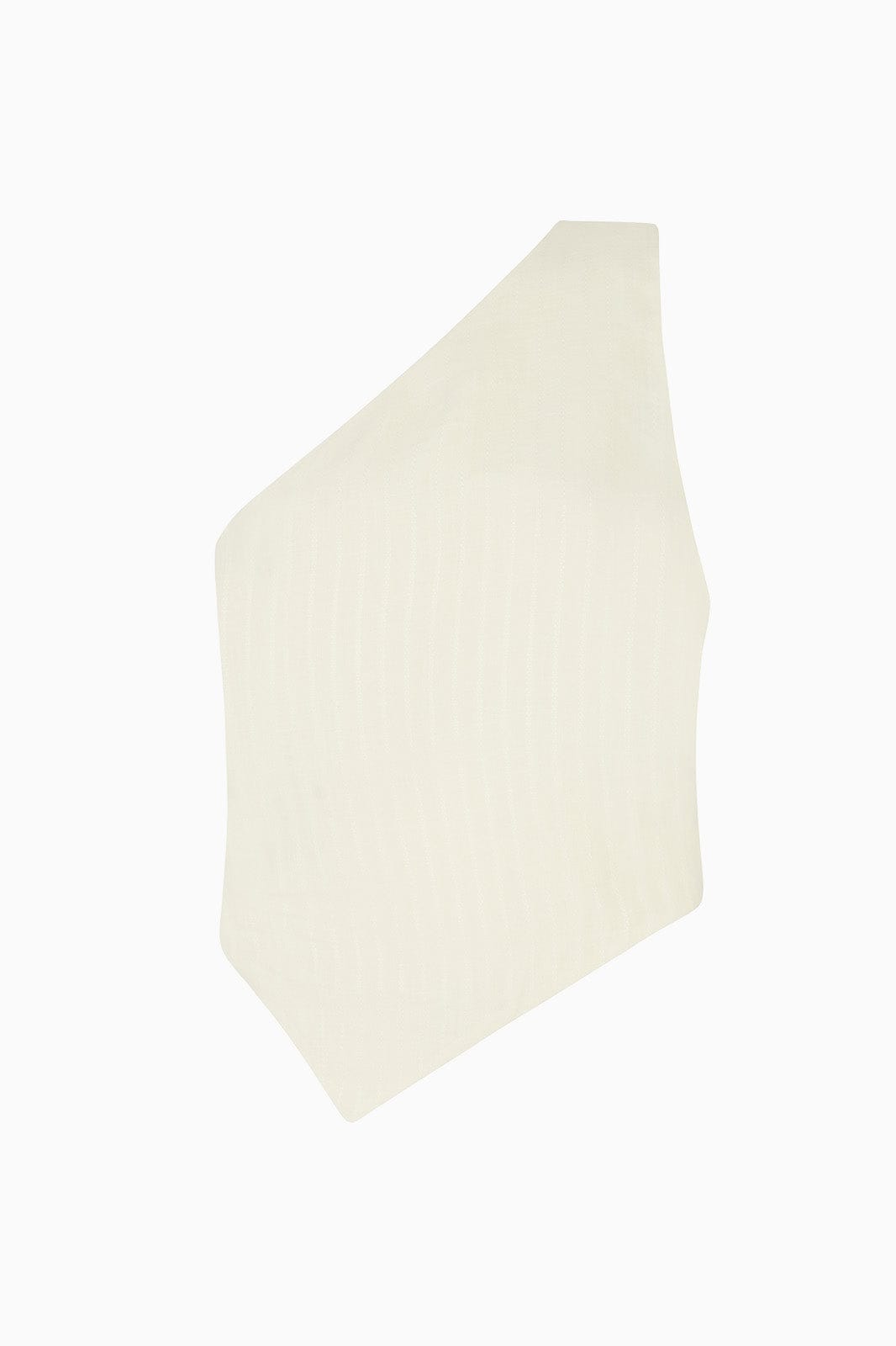 arkitaip The Ava Asymmetric One-Shoulder Top in off-white