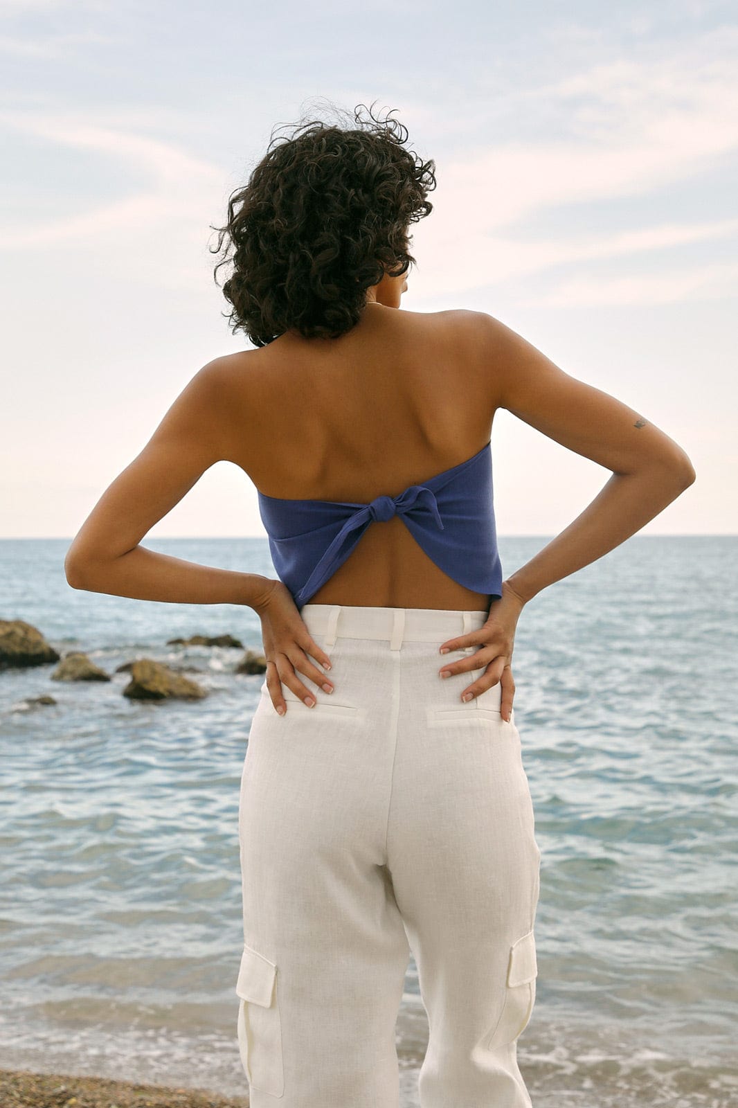 arkitaip Tops One Size / Klein Blue The Ida Scarf Top in klein blue