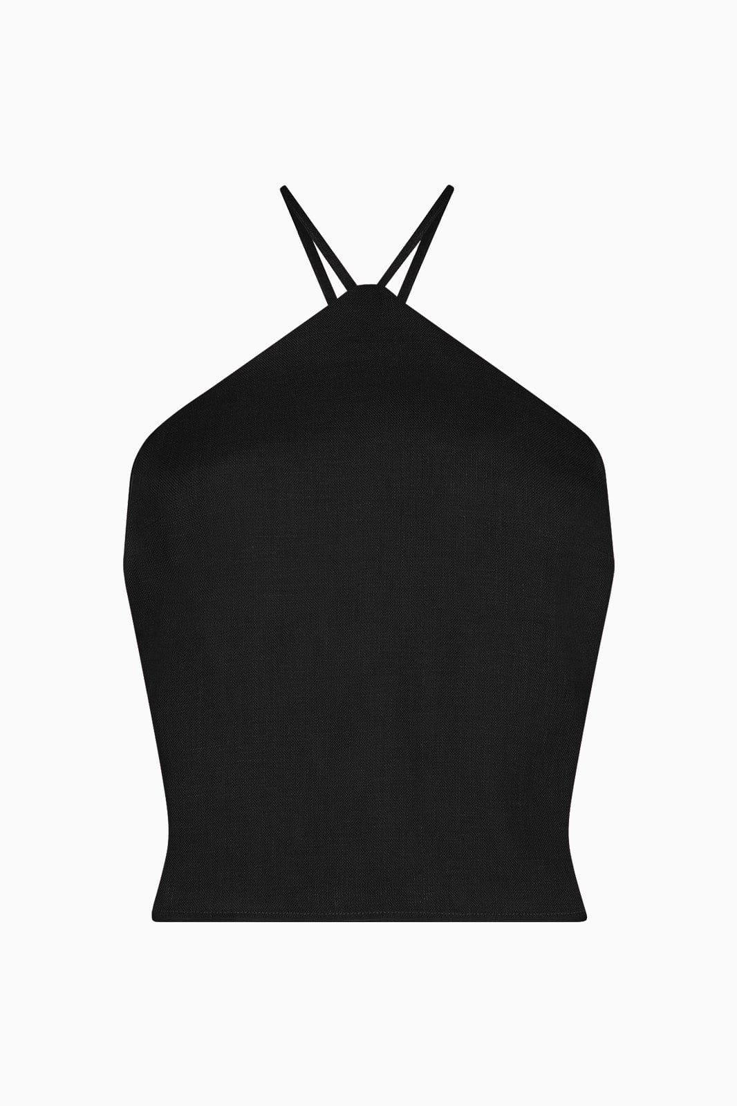 arkitaip Tops Rita Halterneck Top black