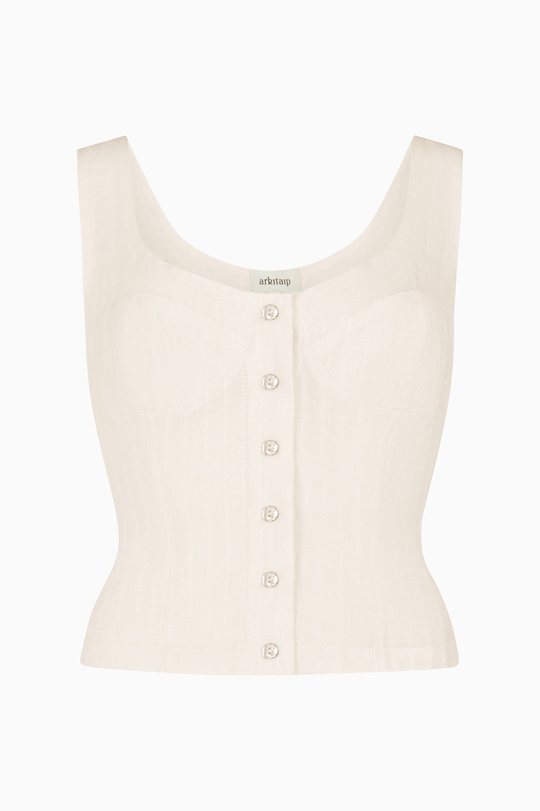 arkitaip Tops The Elena Bustier Top in off-white