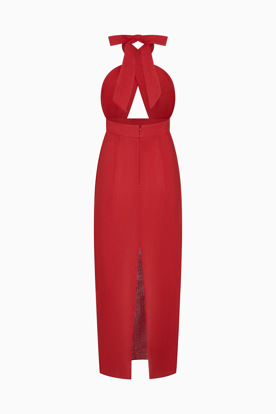 arkitaip Tops The Margot Criss-Cross Halterneck Dress in red