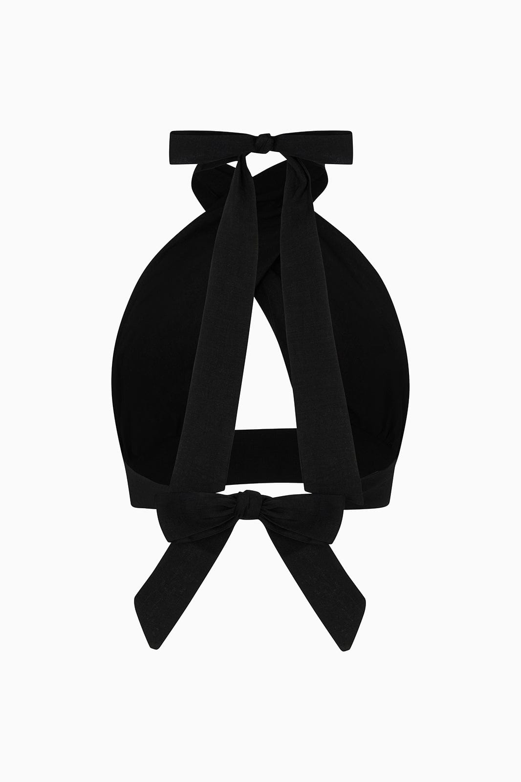 arkitaip Tops The Margot Criss-Cross Halterneck Top in black