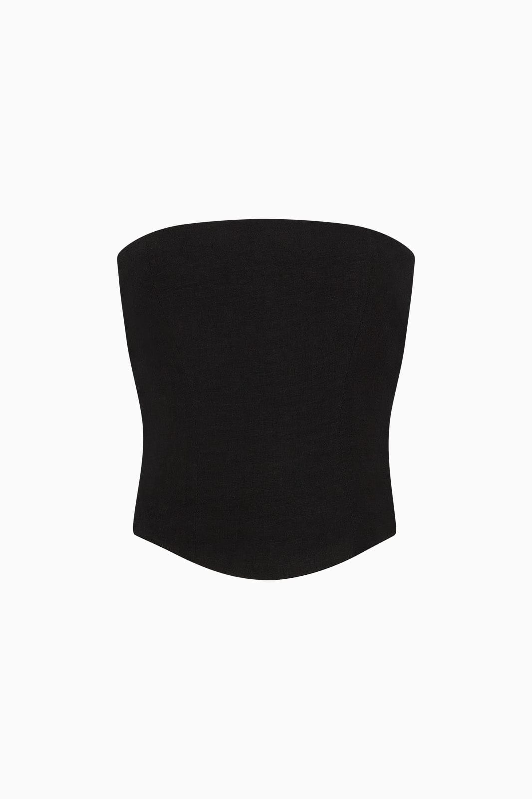 arkitaip Tops The Pippa Cropped Bandeau Bustier Top in black