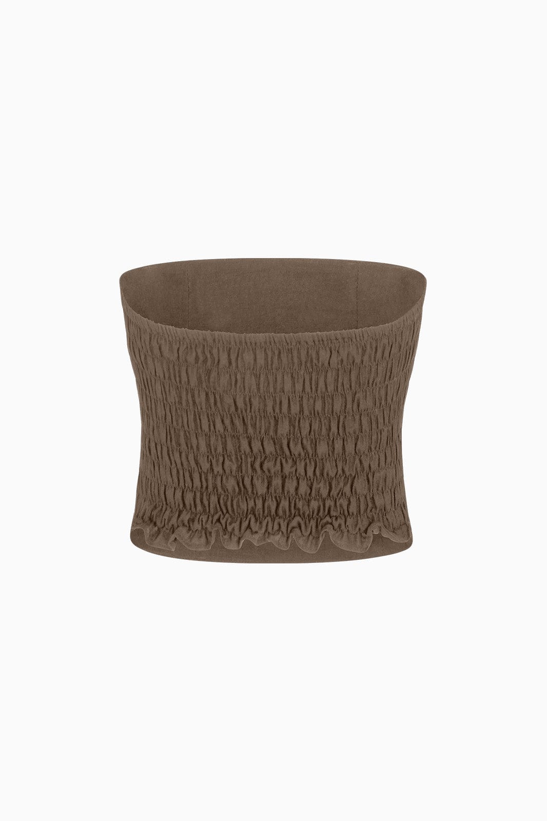arkitaip Tops The Pippa Cropped Bandeau Bustier Top in mocha
