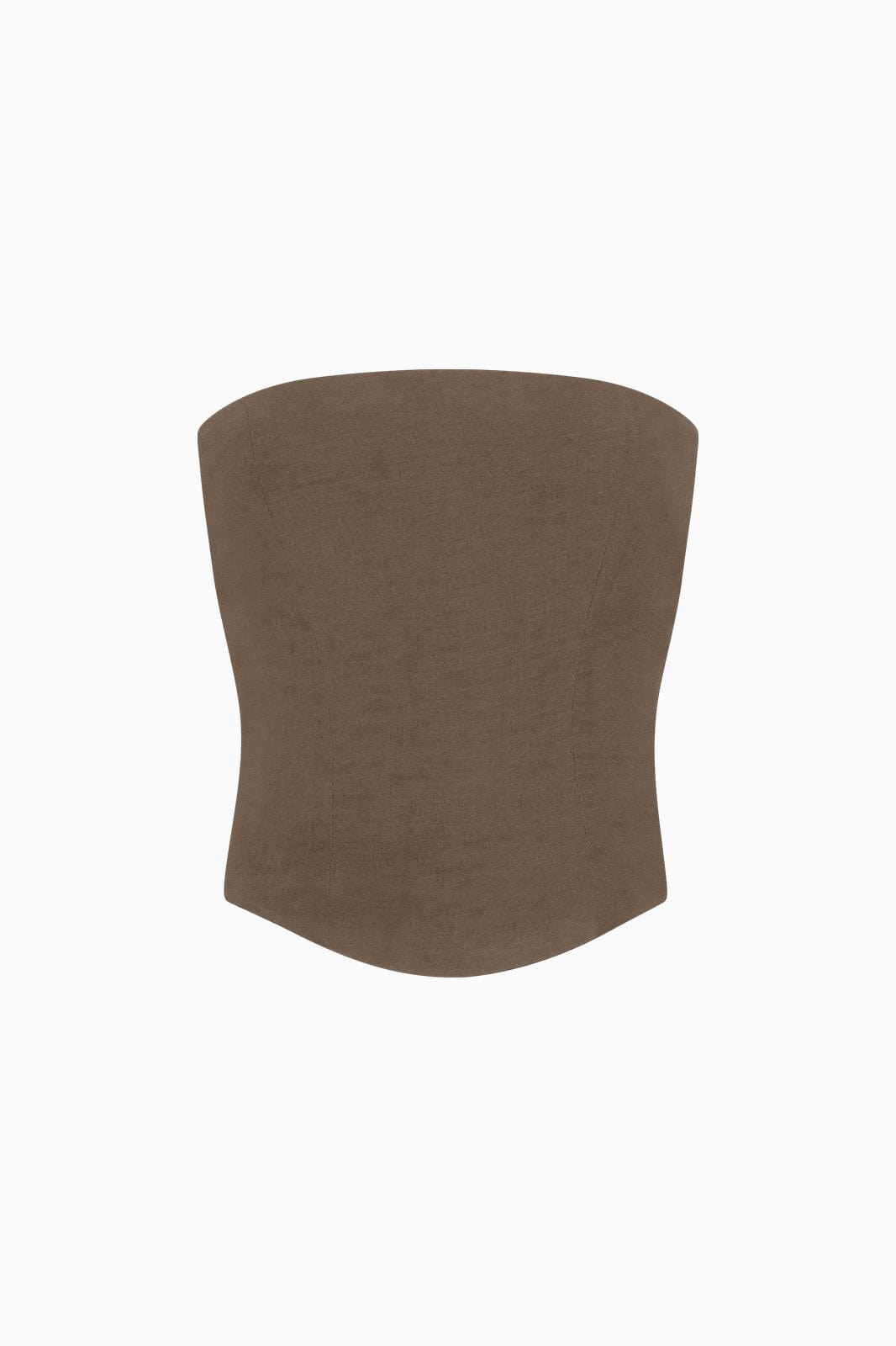 arkitaip Tops The Pippa Cropped Bandeau Bustier Top in mocha