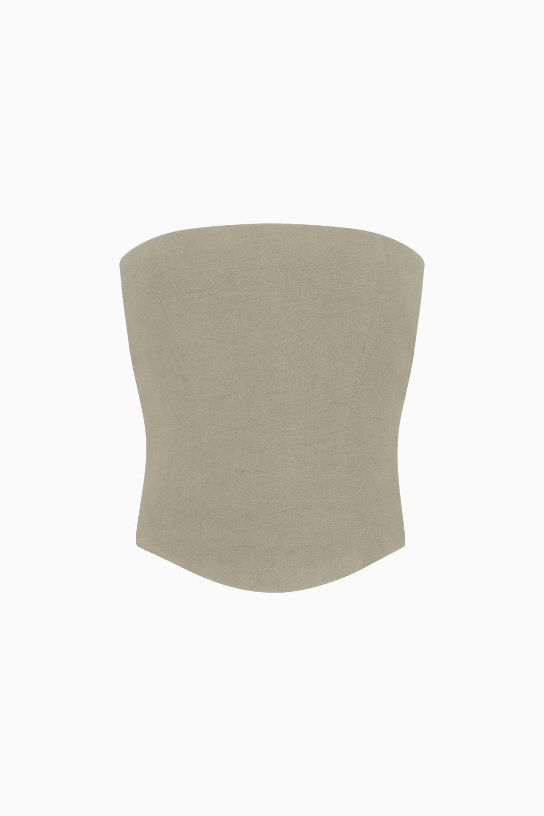 arkitaip Tops The Pippa Cropped Bandeau Bustier Top in oatmeal