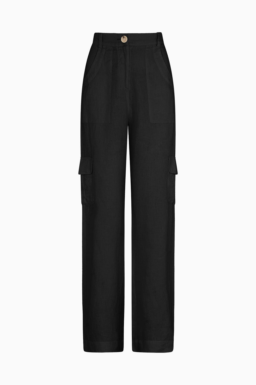 arkitaip Trousers The Carolina Linen Cargo Trousers in black