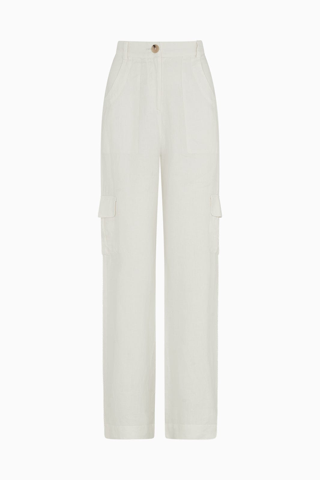 arkitaip Trousers The Carolina Linen Cargo Trousers in off-white