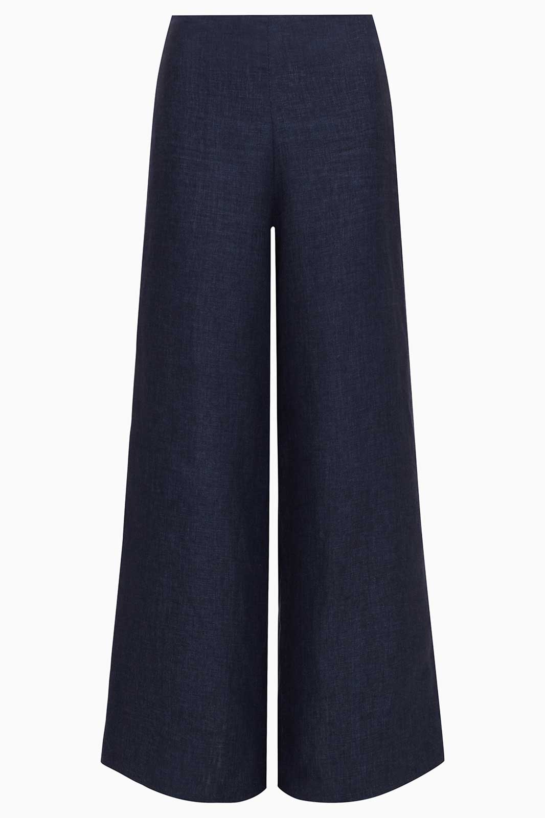 arkitaip Trousers The Clara Wide Leg Linen Trousers in denim blue - Sample