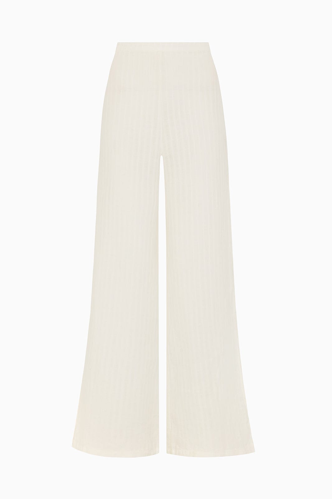 arkitaip Trousers The Lena Wide-Leg Trousers With Slit in off-white
