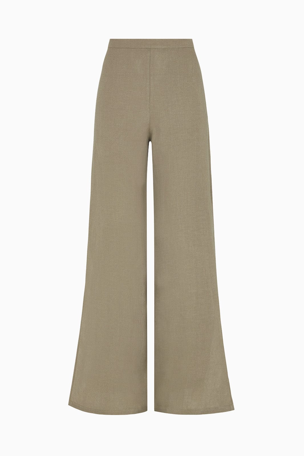 arkitaip Trousers The Lena Wide-Leg Trousers With Slit in taupe