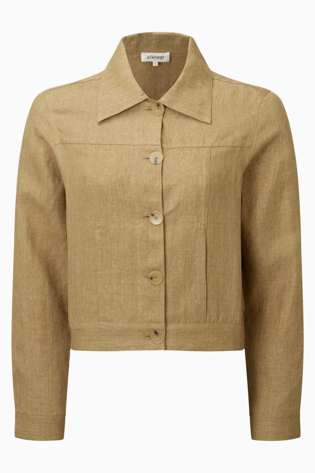 arkitaip Jackets The Elba Cropped Denim Jacket in Caramel - Archive Sale